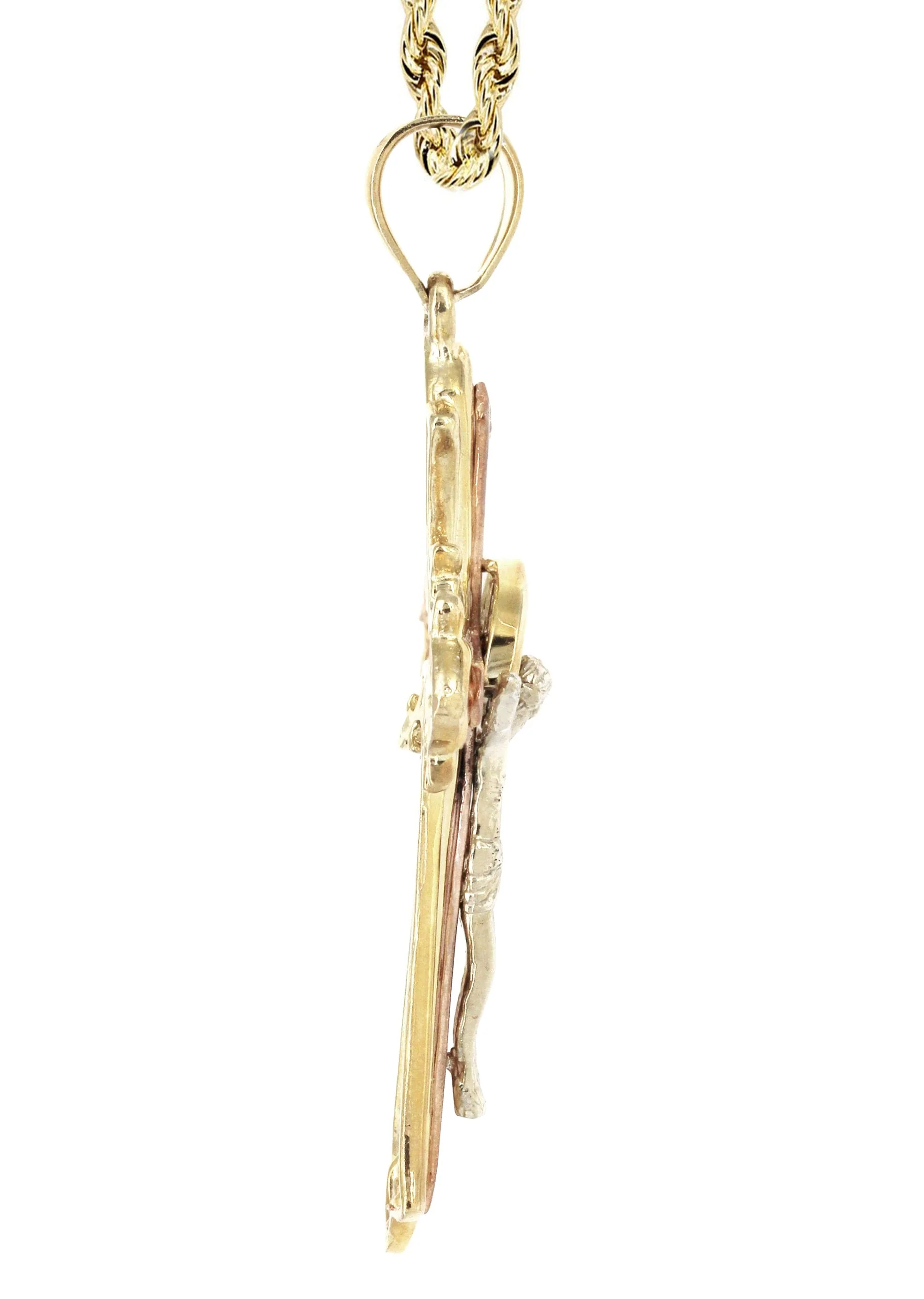 10K Yellow Gold Cross / Crucifix Necklace | Appx. 21 Grams - Image 4