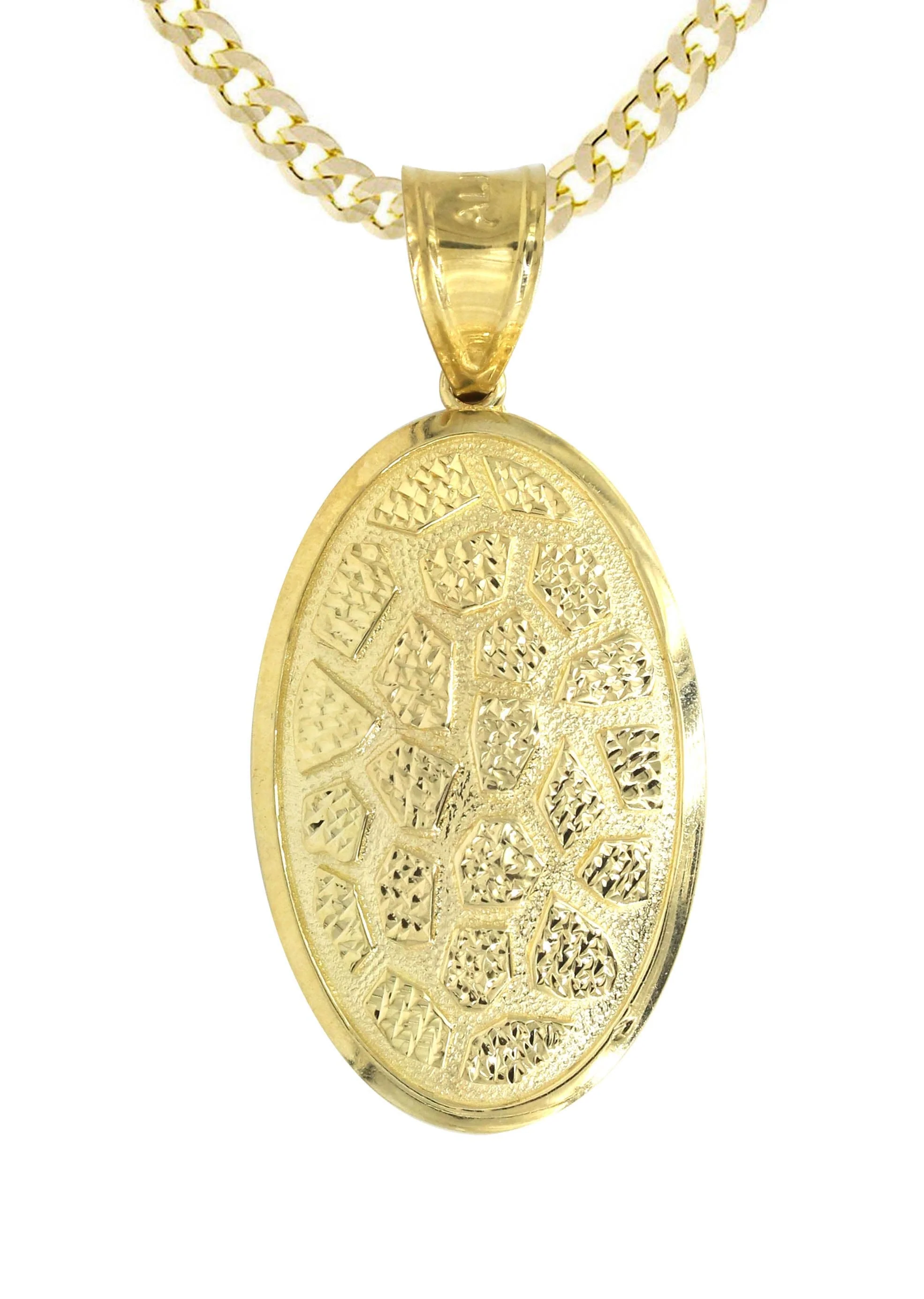 10K Yellow Gold Nugget Necklace | Appx. 15.8 Grams - Image 2