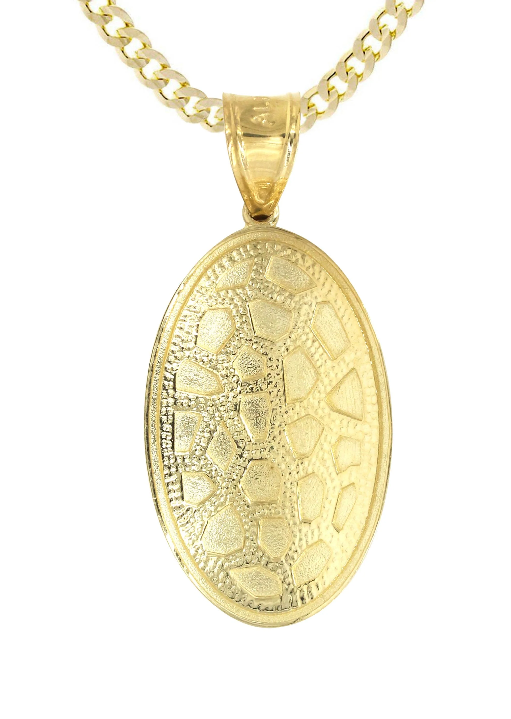 10K Yellow Gold Nugget Necklace | Appx. 15.8 Grams - Image 3
