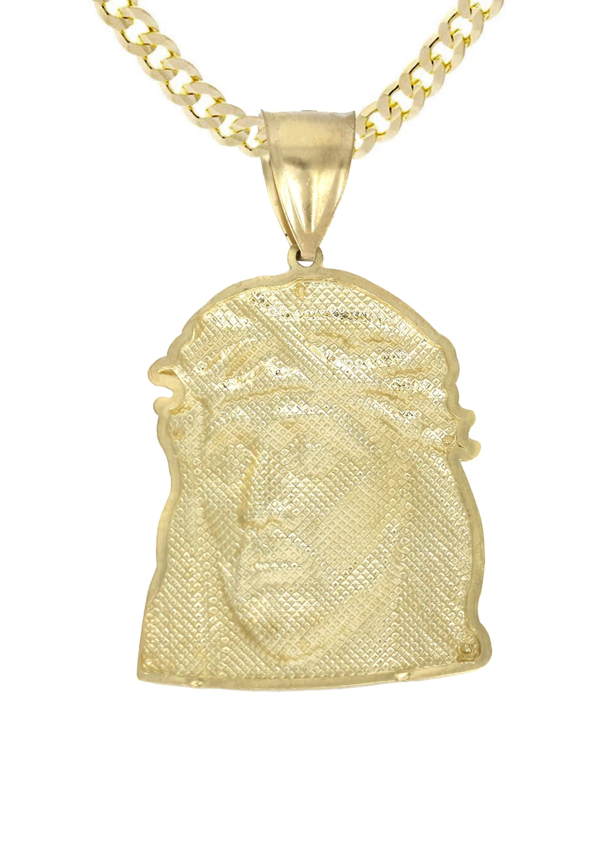 10K Yellow Gold Jesus Piece Necklace | Appx. 17.1 Grams - Image 3