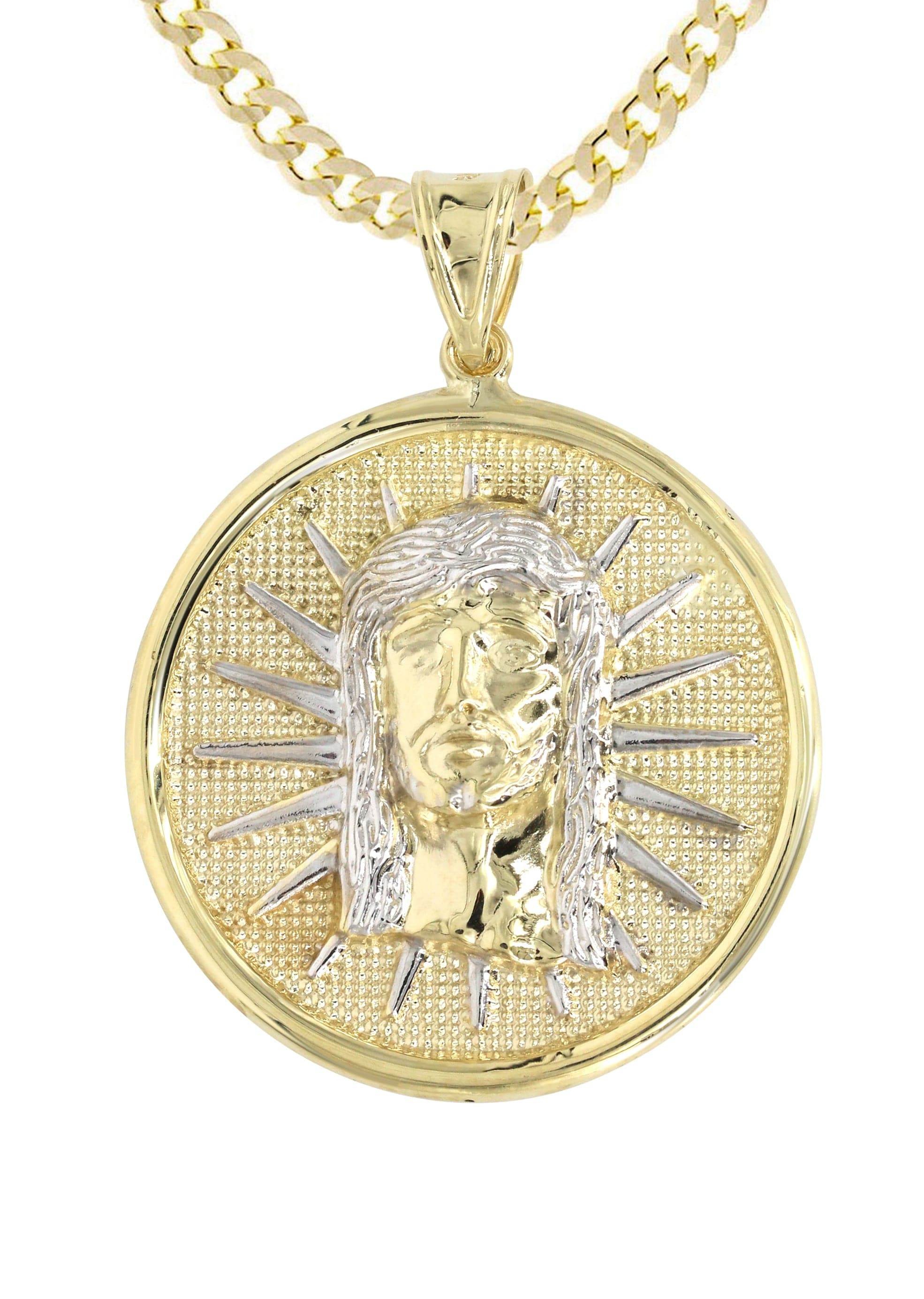10K Yellow Gold Jesus Piece Necklace | Appx. 19 Grams - Image 2