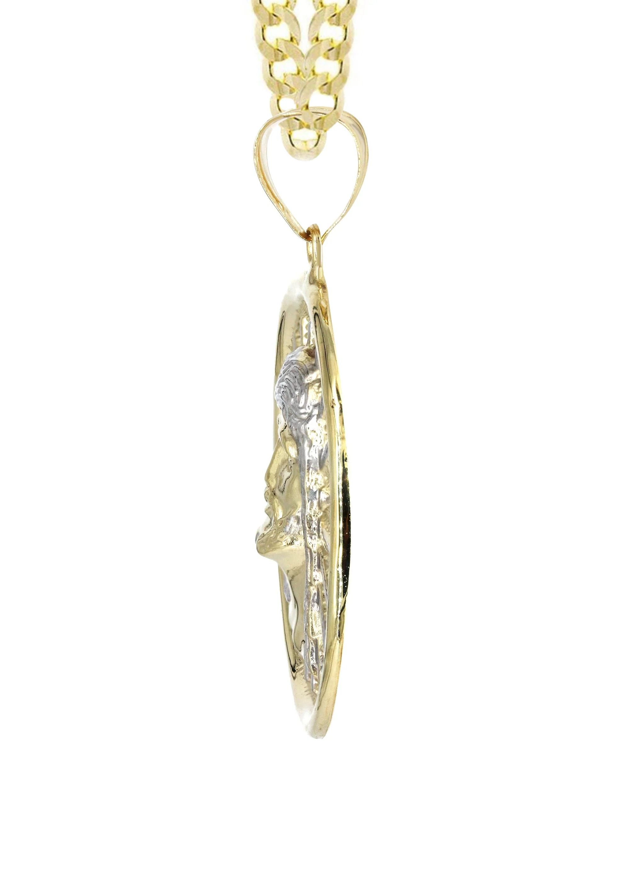 10K Yellow Gold Jesus Piece Necklace | Appx. 19 Grams - Image 4