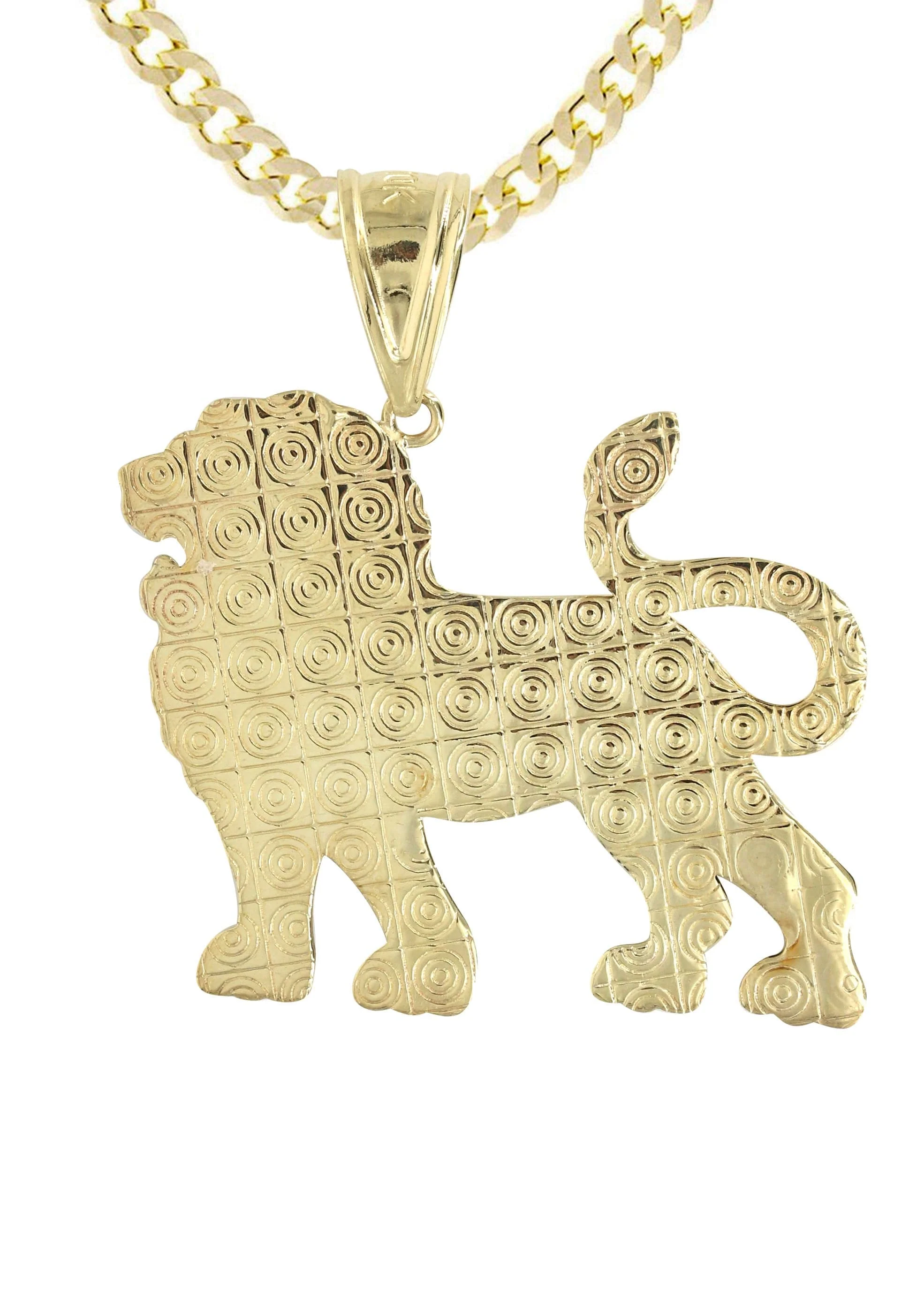 10K Yellow Gold Lion Necklace | Appx 16 Grams - Image 3