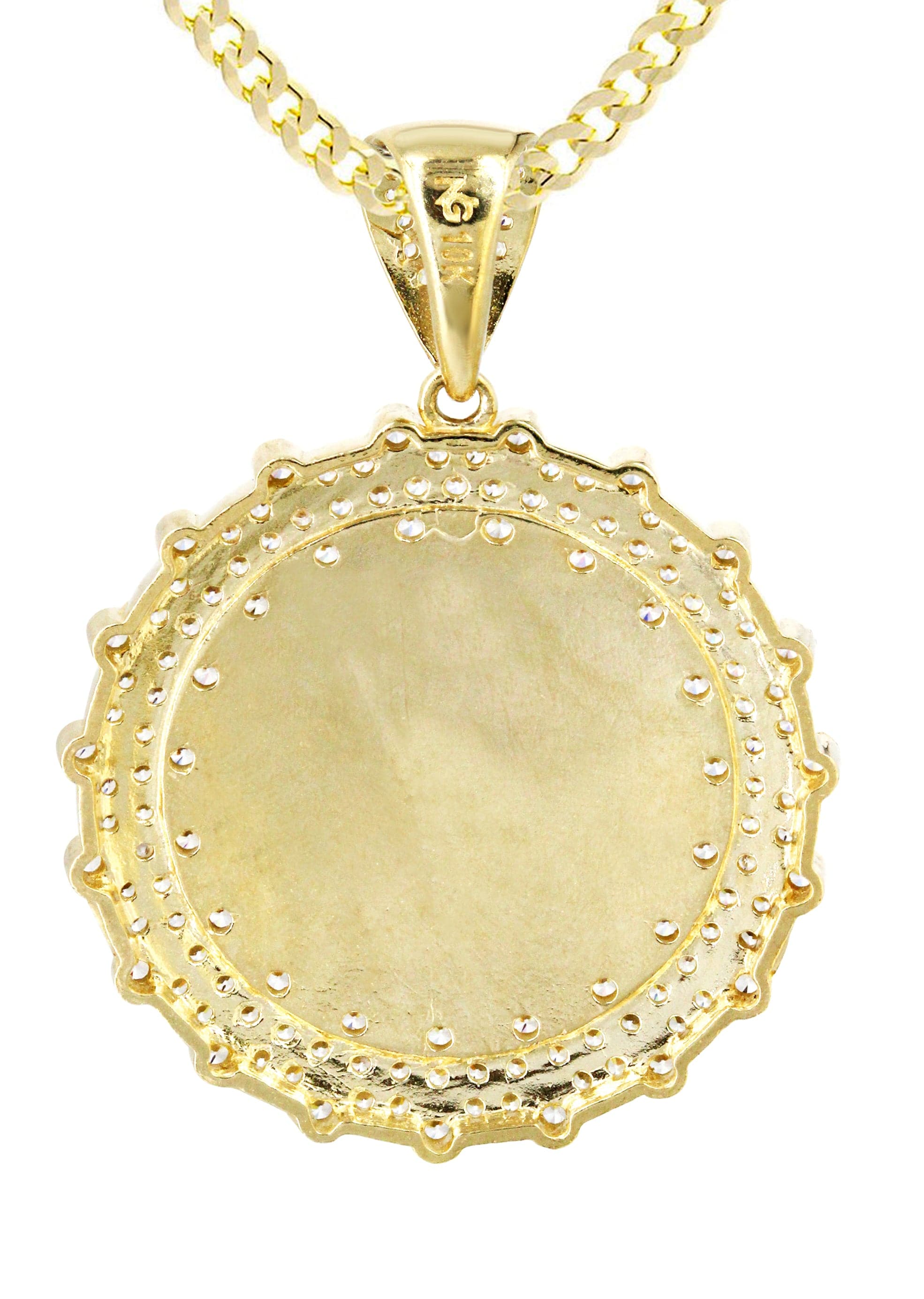 10K Yellow Gold Round Crucifix Necklace | Appx. 17 Grams - Image 3