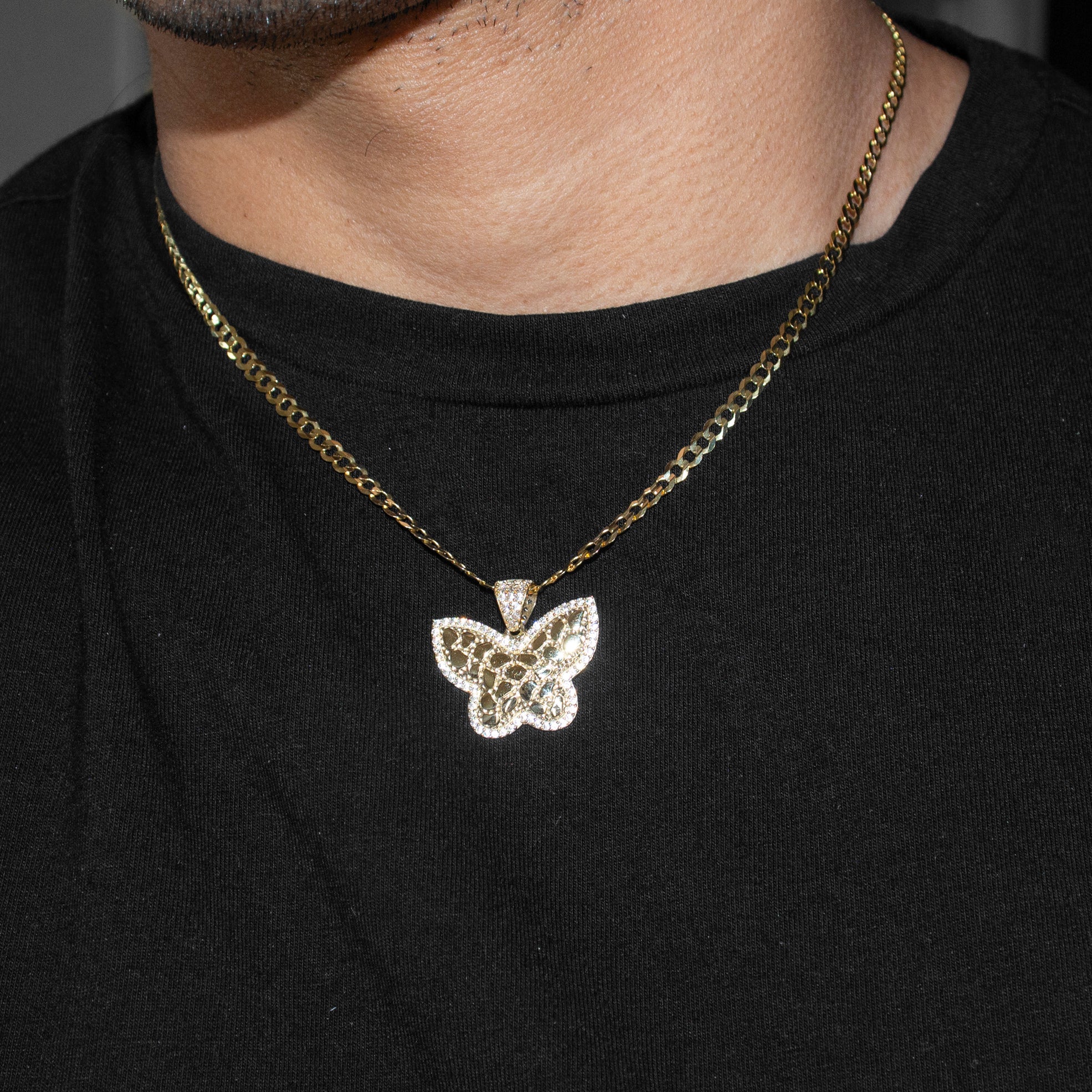 10K Yellow Gold Butterfly Nugget Necklace | Appx. 3.4 - 10.4 Grams - Image 5