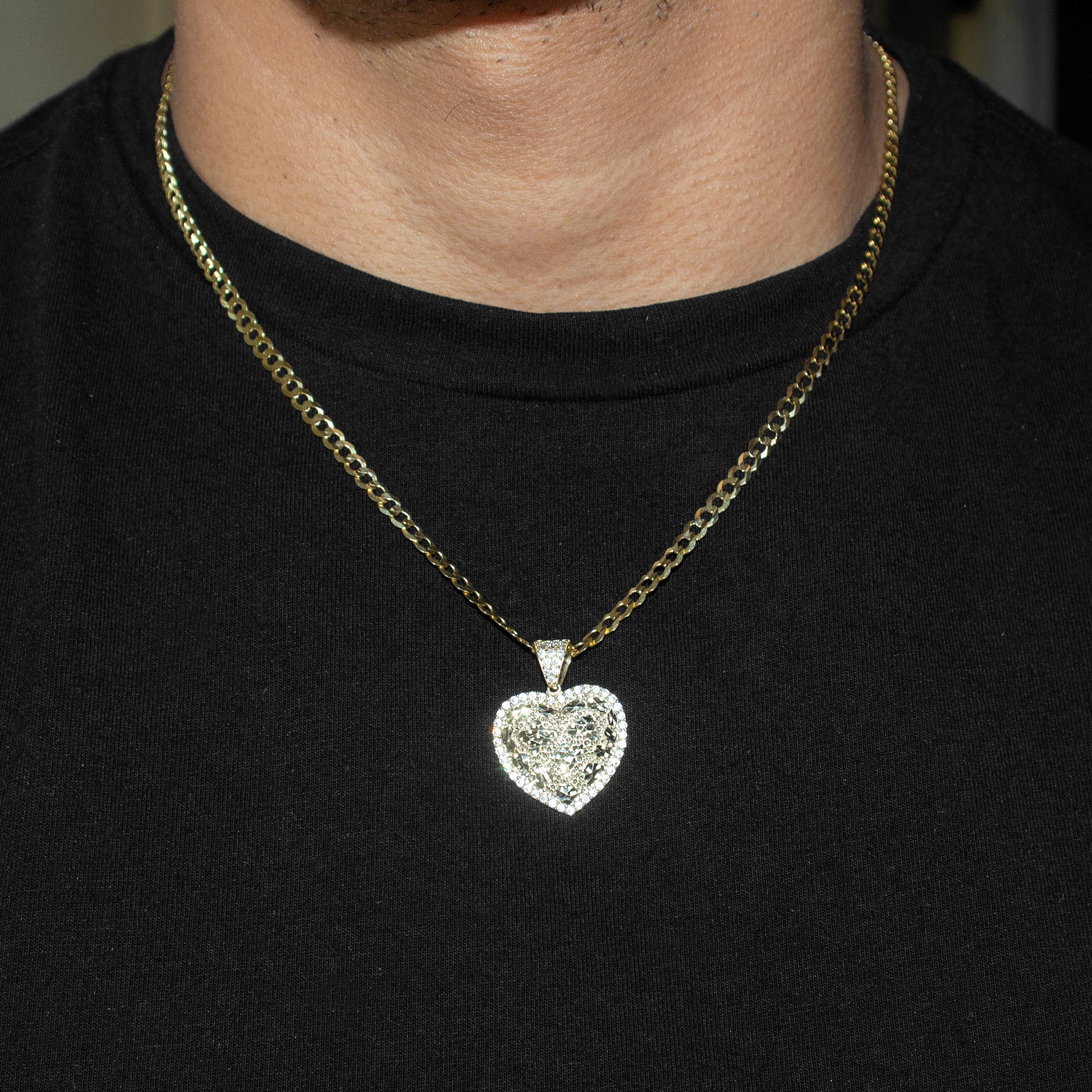 10K Yellow Gold Heart Nugget Necklace | Appx. 3.5 - 10.5 Grams - Image 6