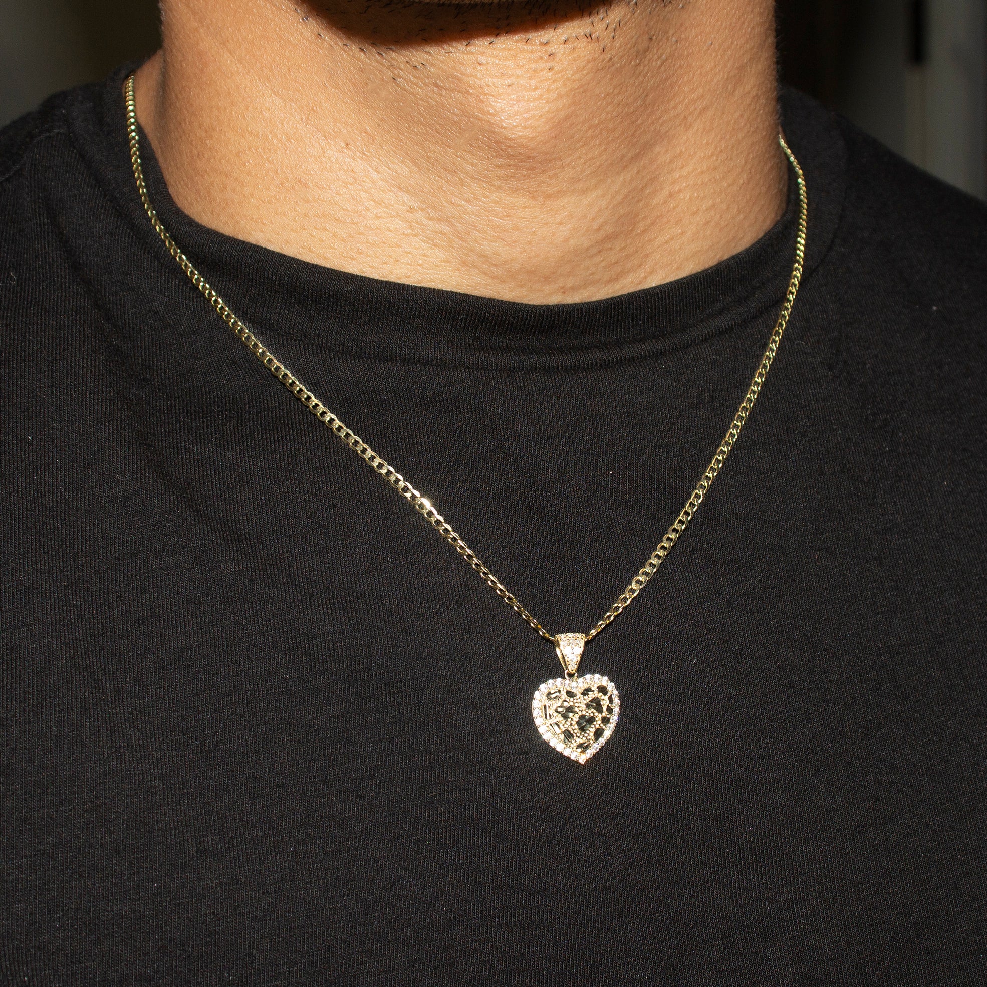 10K Yellow Gold Heart Nugget Necklace | Appx. 2 - 6 Grams - Image 6