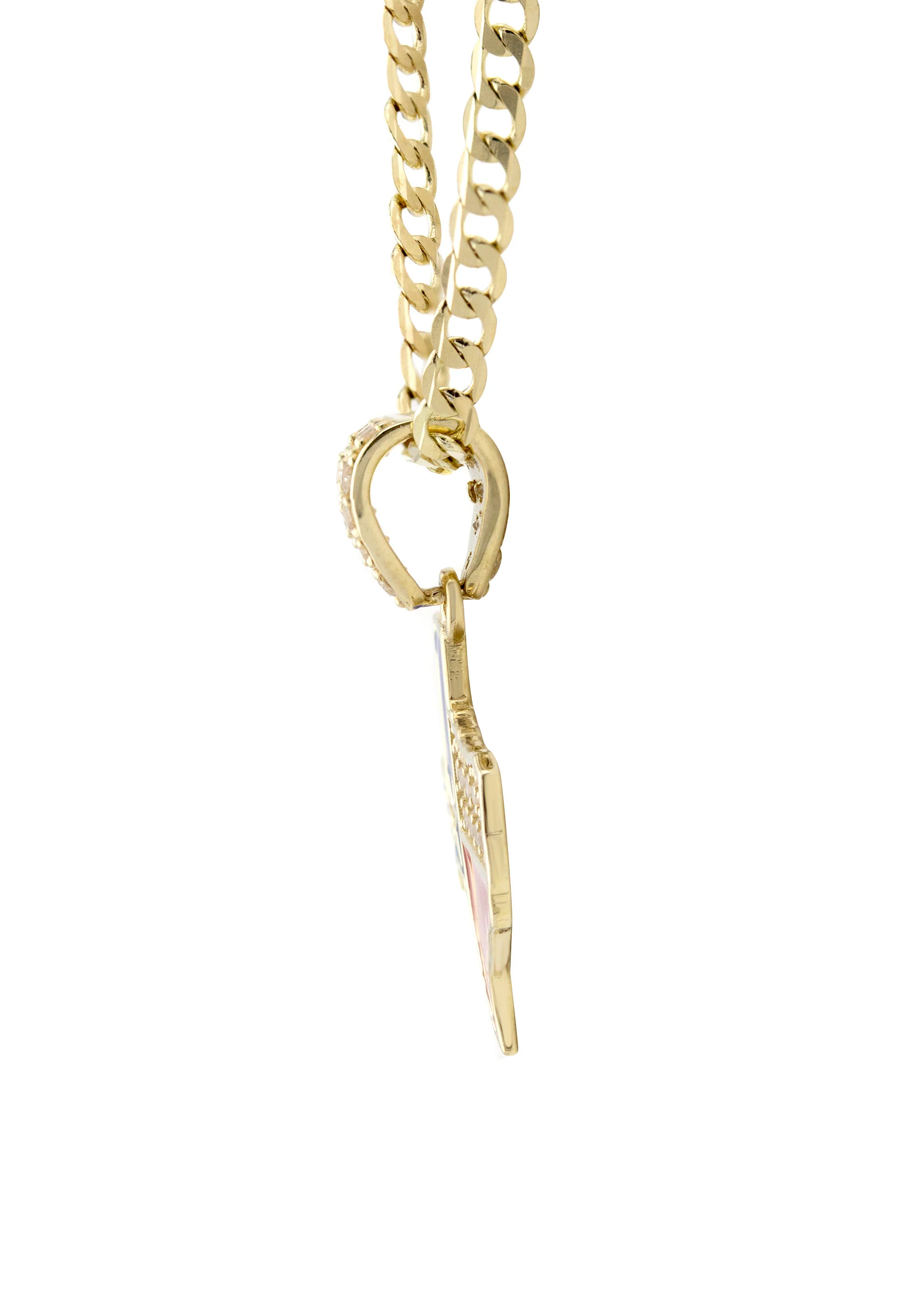 10K Yellow Gold Texas Flag Necklace | Appx. 1.3 - 5.3 Grams - Image 4