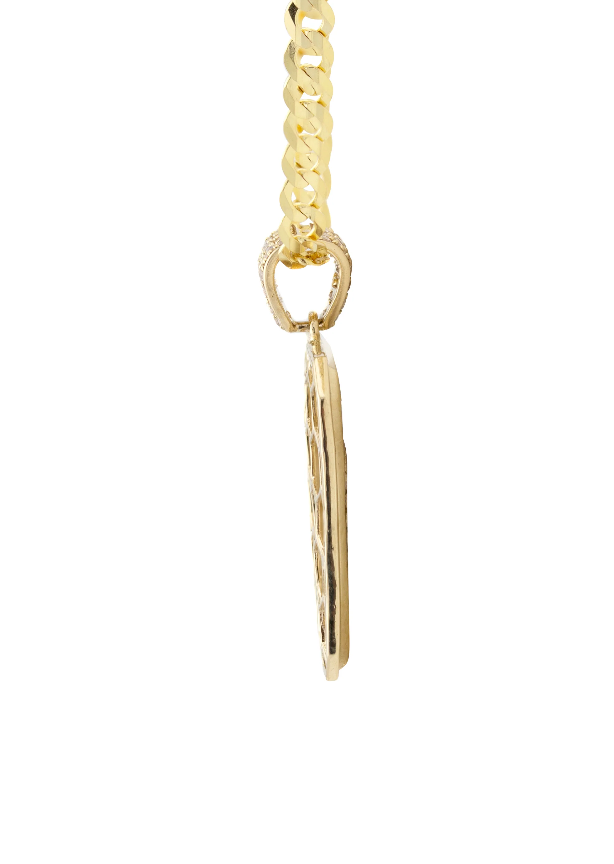 10K Yellow Gold Flag of the Dominican Republic Necklace | Appx. 5 - 12 Grams - Image 4