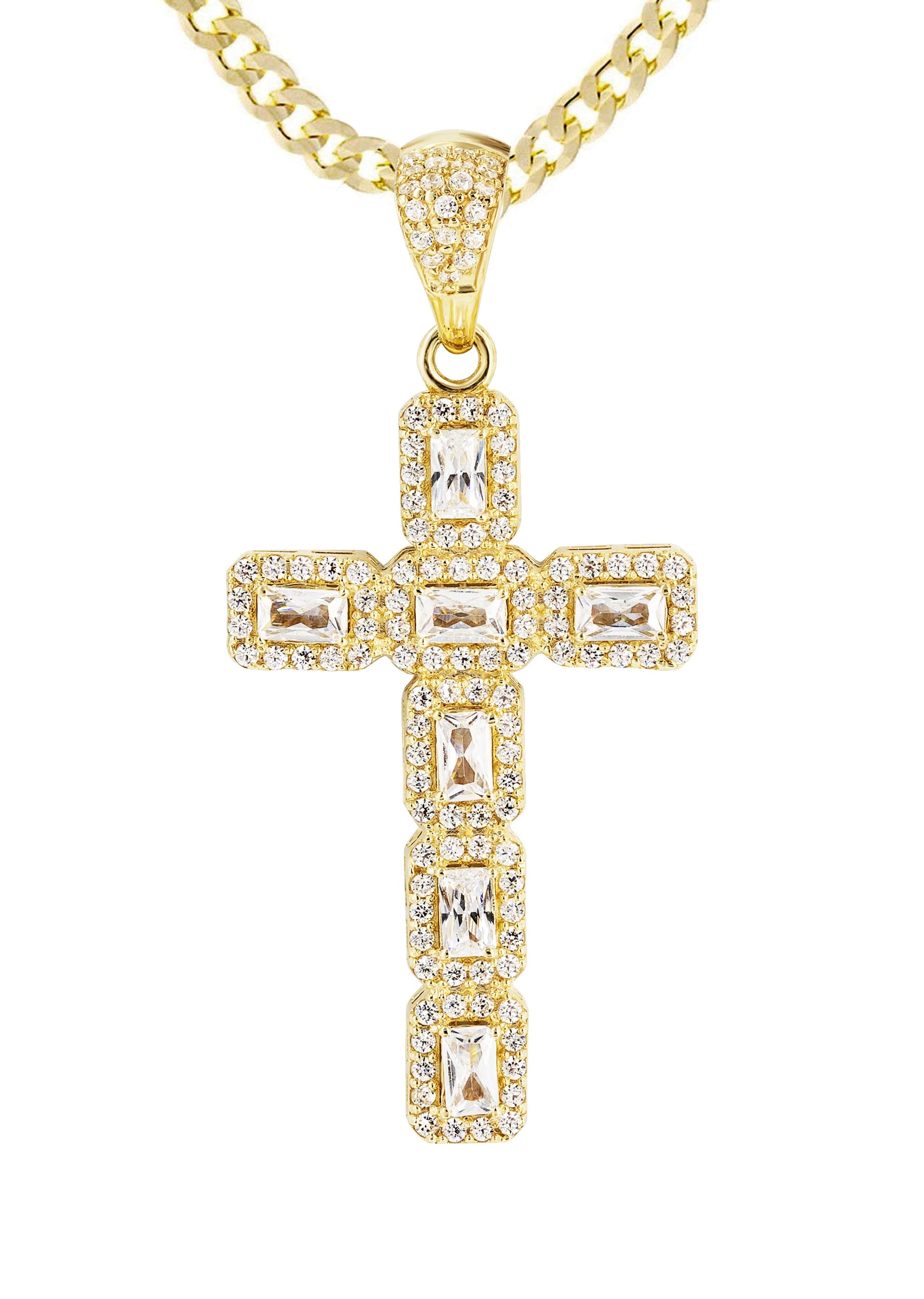 10K Yellow Gold Cross  3 Necklace | Appx. 14.7 Grams - Image 2