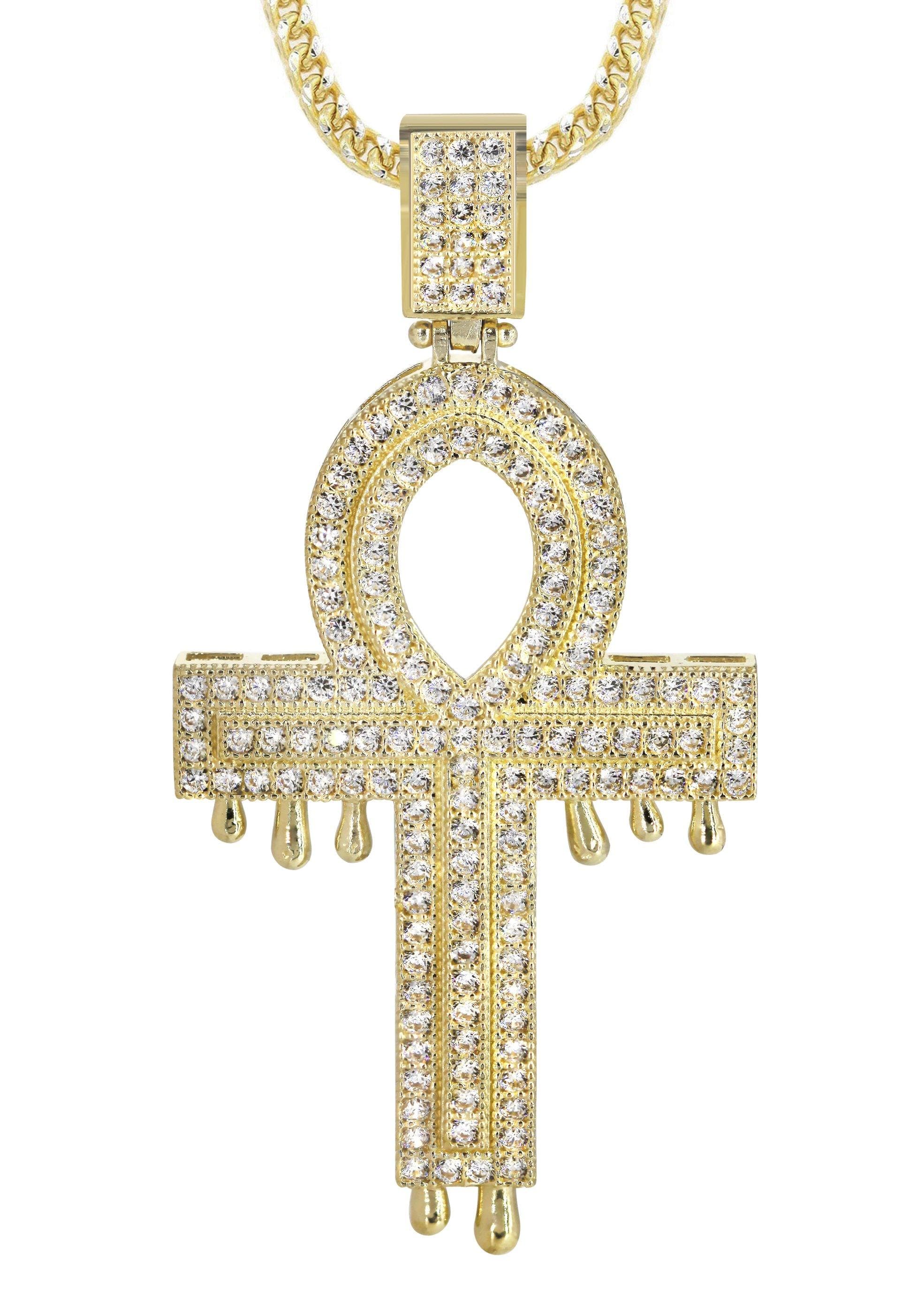 10K Yellow Gold   Melting Ankh Necklace | Appx. 15.7 Grams - Image 2