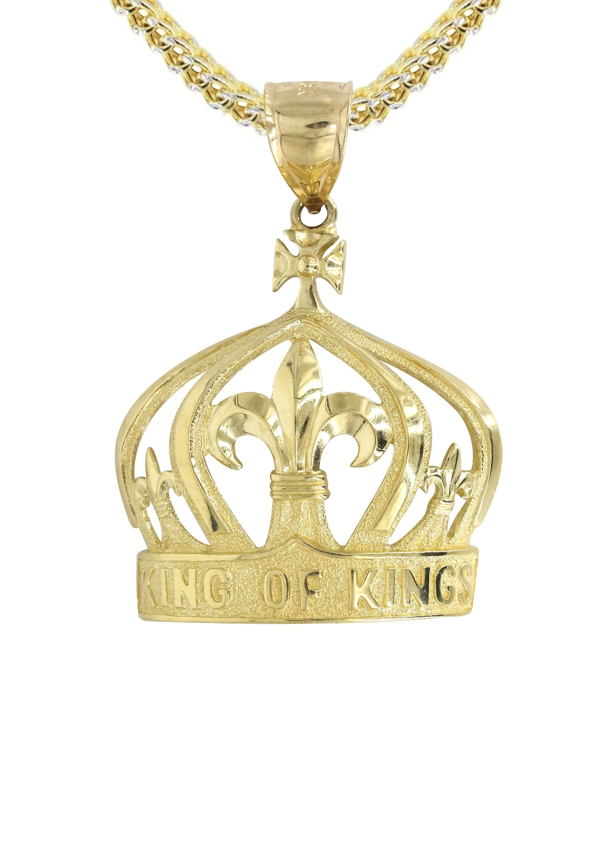 10K Yellow Gold Crown Necklace | Appx. 20.2 Grams - Image 2