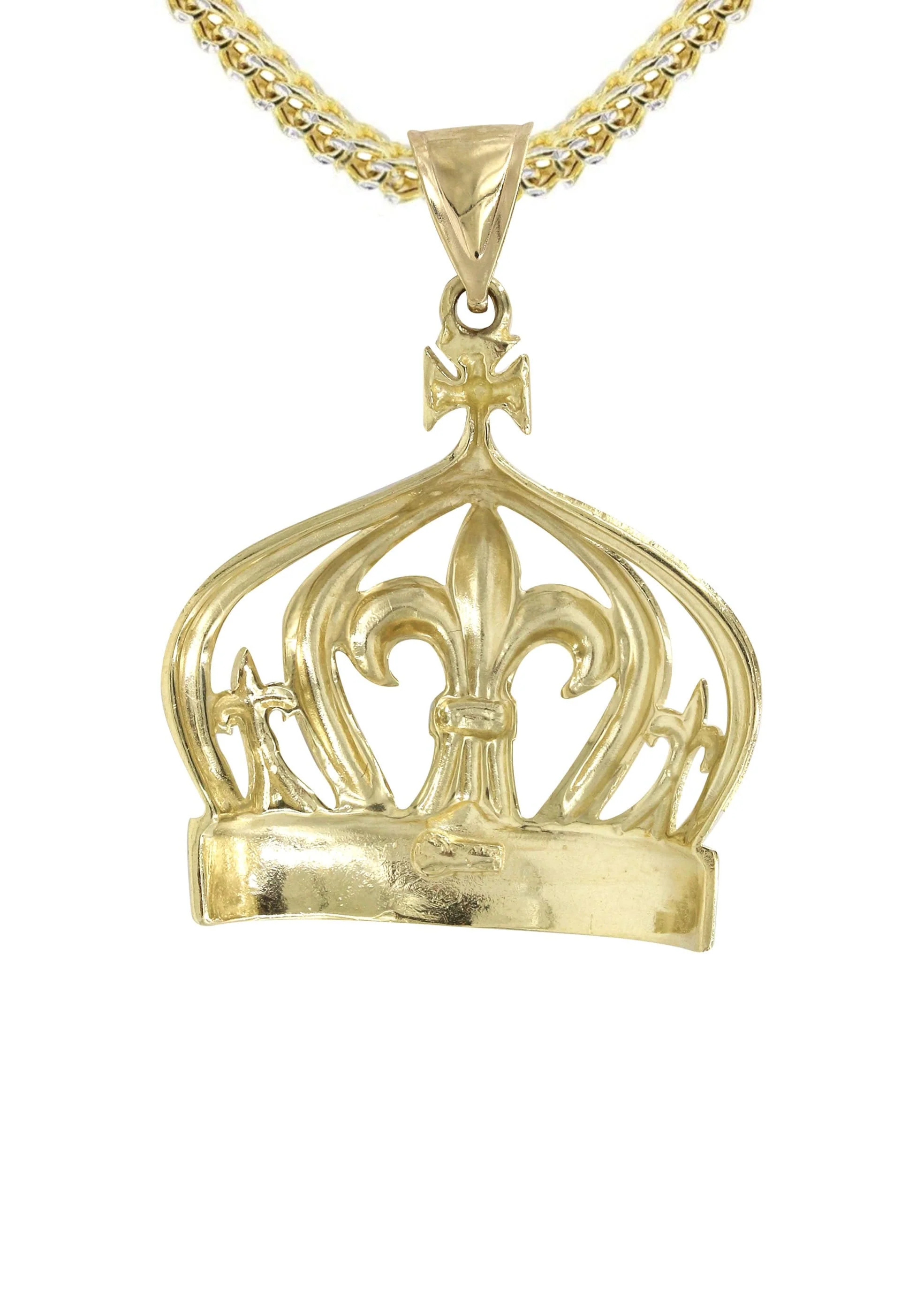 10K Yellow Gold Crown Necklace | Appx. 20.2 Grams - Image 3