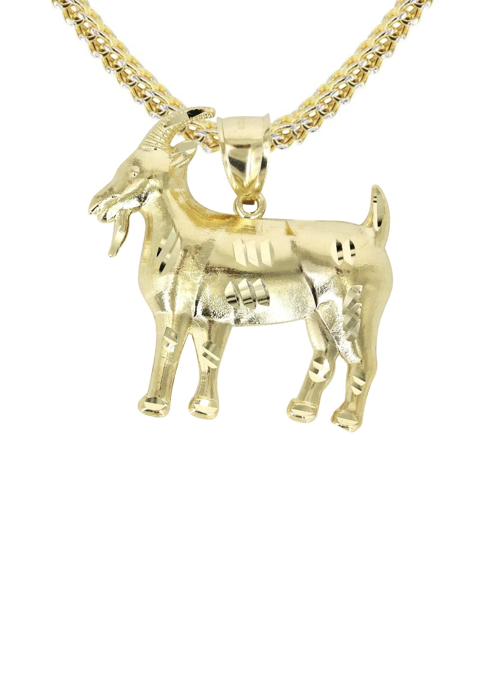 10K Yellow Gold Goat Necklace | Appx. 14.1 Grams - Image 2