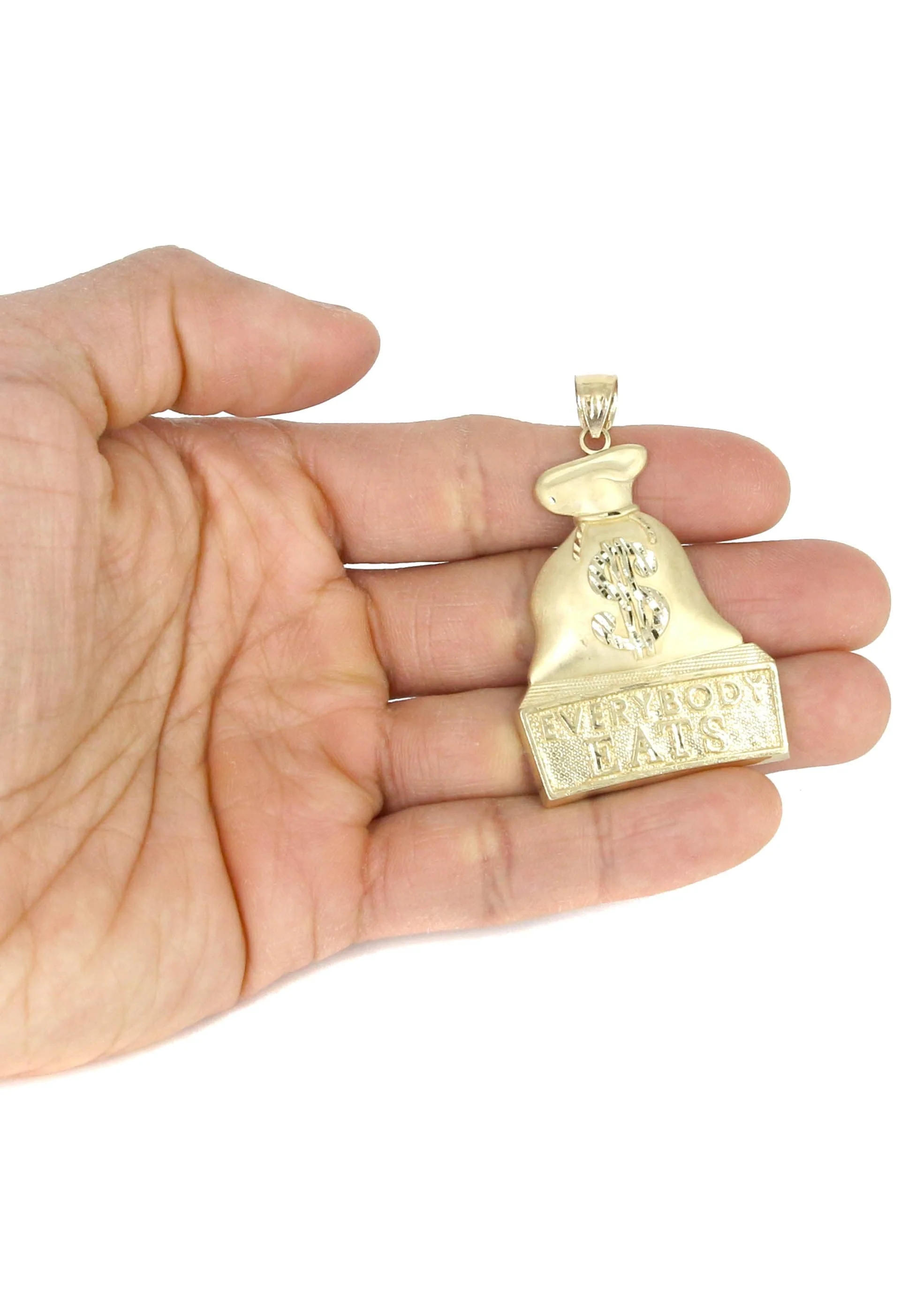 10K Yellow Gold Money Bag Necklace | Appx. 21.6 Grams - Image 5