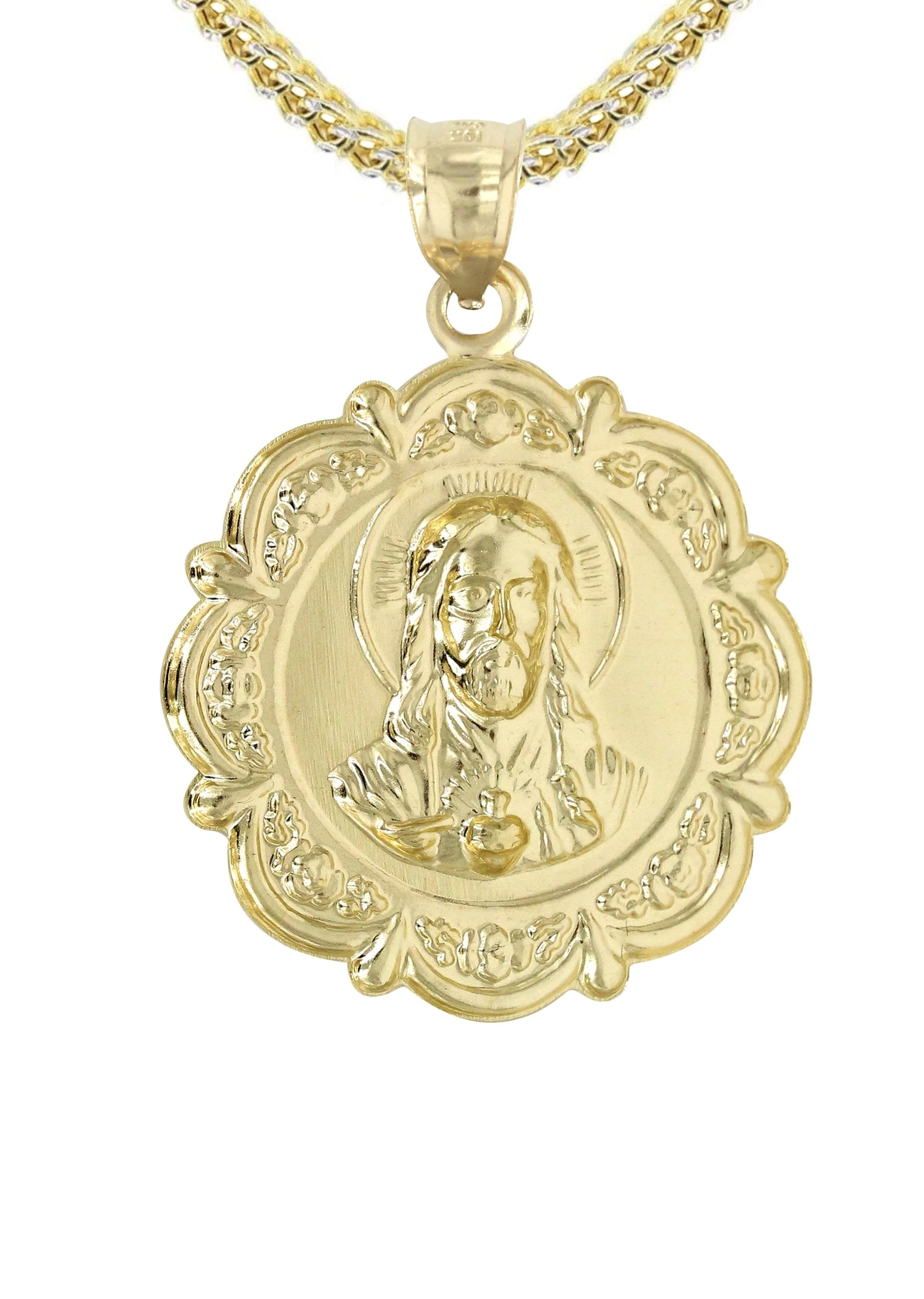 10K Yellow Gold Jesus Piece Necklace | Appx. 13.6 Grams - Image 3