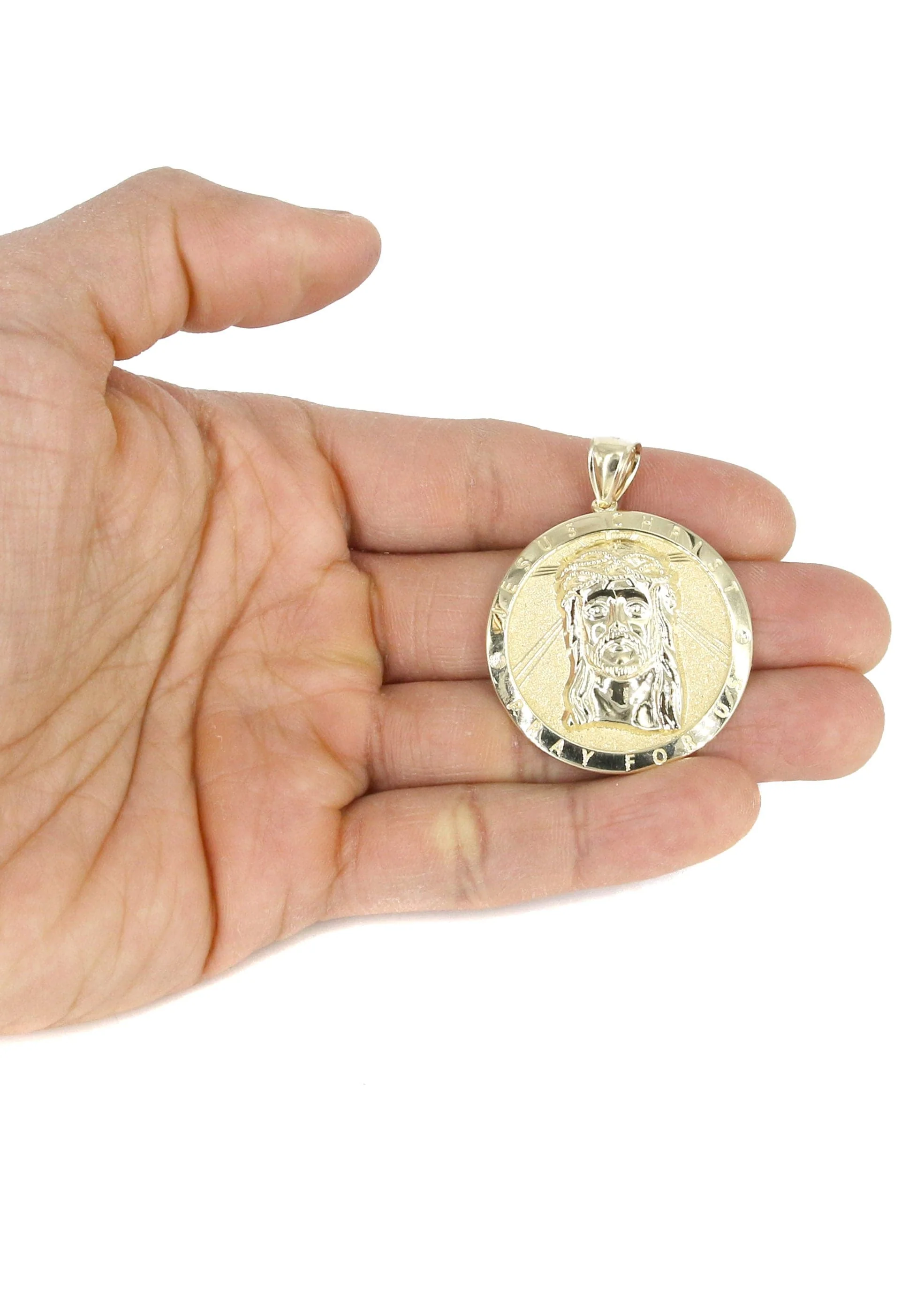 10K Yellow Gold Jesus Piece Necklace | Appx. 17.1 Grams - Image 5