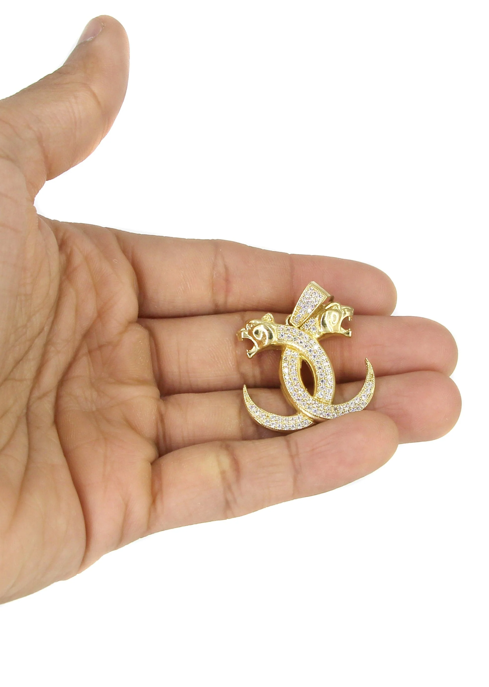 10K Yellow Gold Lion Heads Necklace | Appx. 16.2 Grams - Image 5