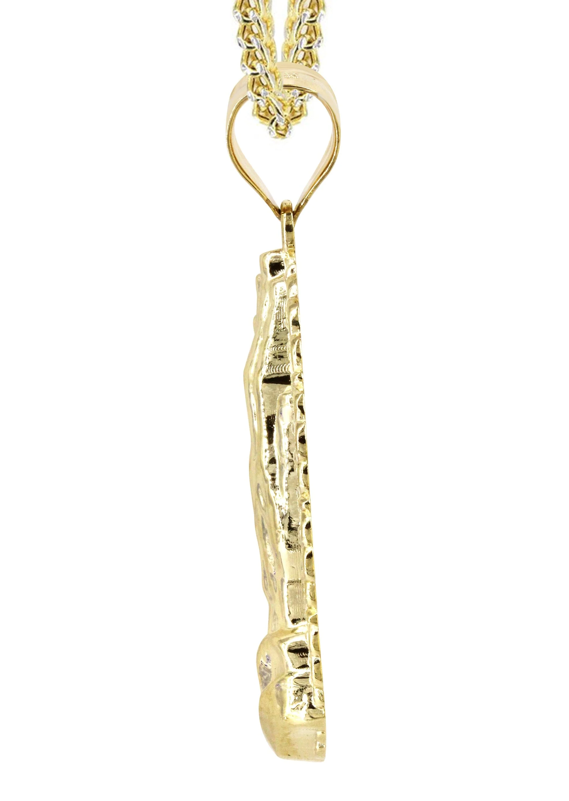 10K Yellow Gold Praying Hands Necklace | Appx. 16.1 Grams - Image 4
