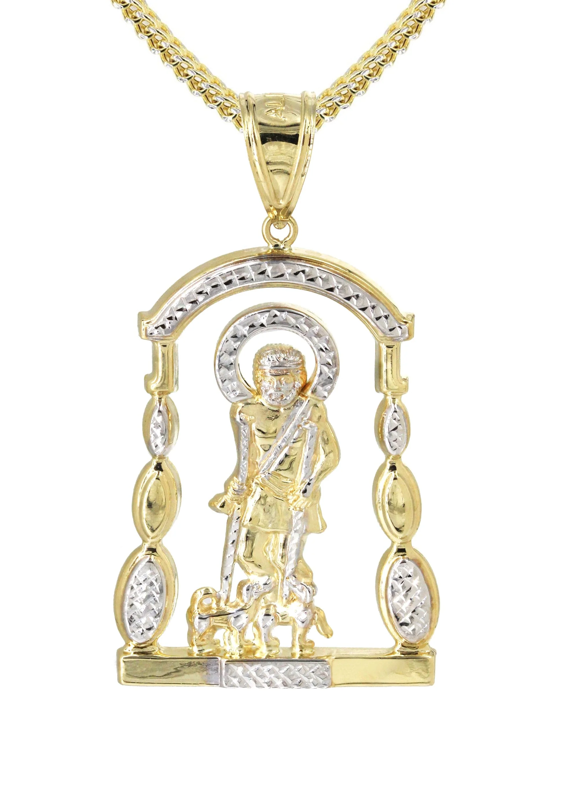10K Yellow Gold Saint Lazaro Necklace | Appx. 16 Grams - Image 2