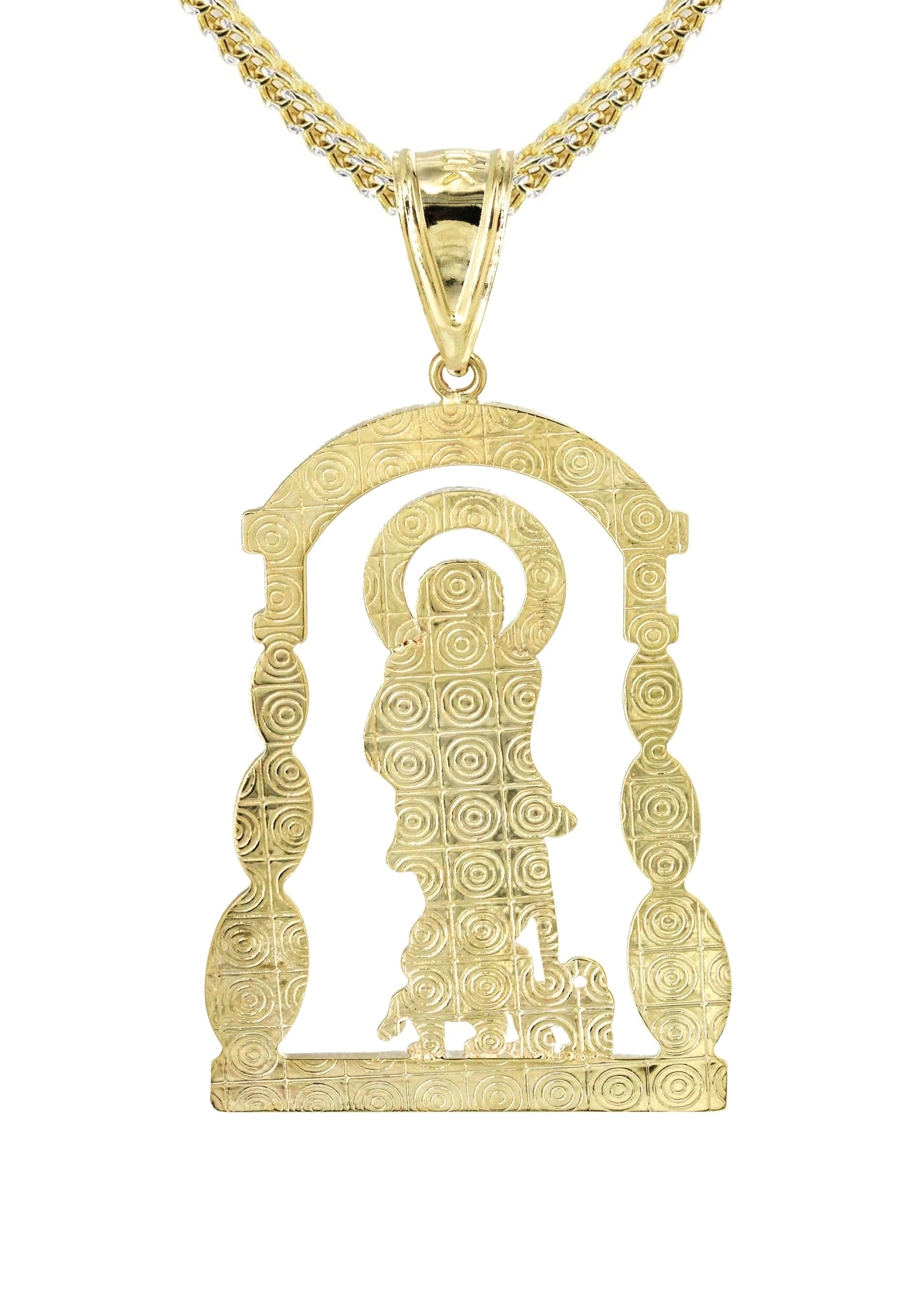 10K Yellow Gold Saint Lazaro Necklace | Appx. 16 Grams - Image 3