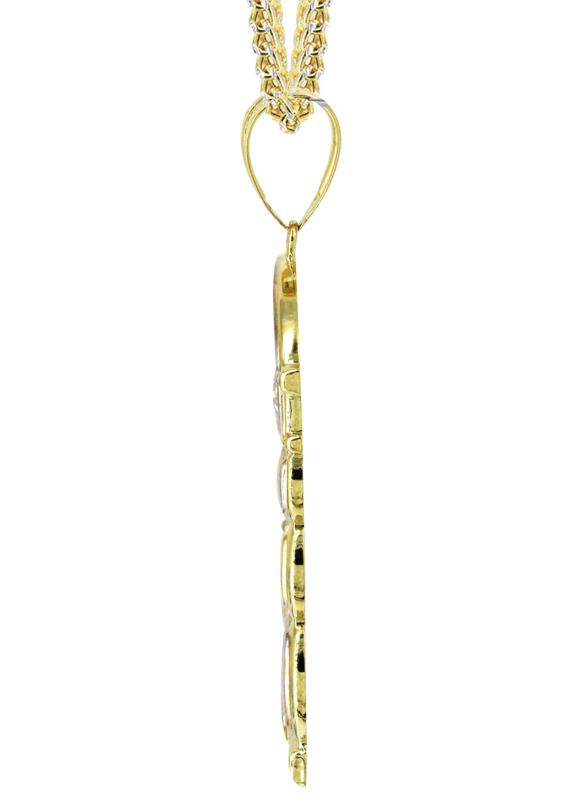 10K Yellow Gold Saint Lazaro Necklace | Appx. 16 Grams - Image 4