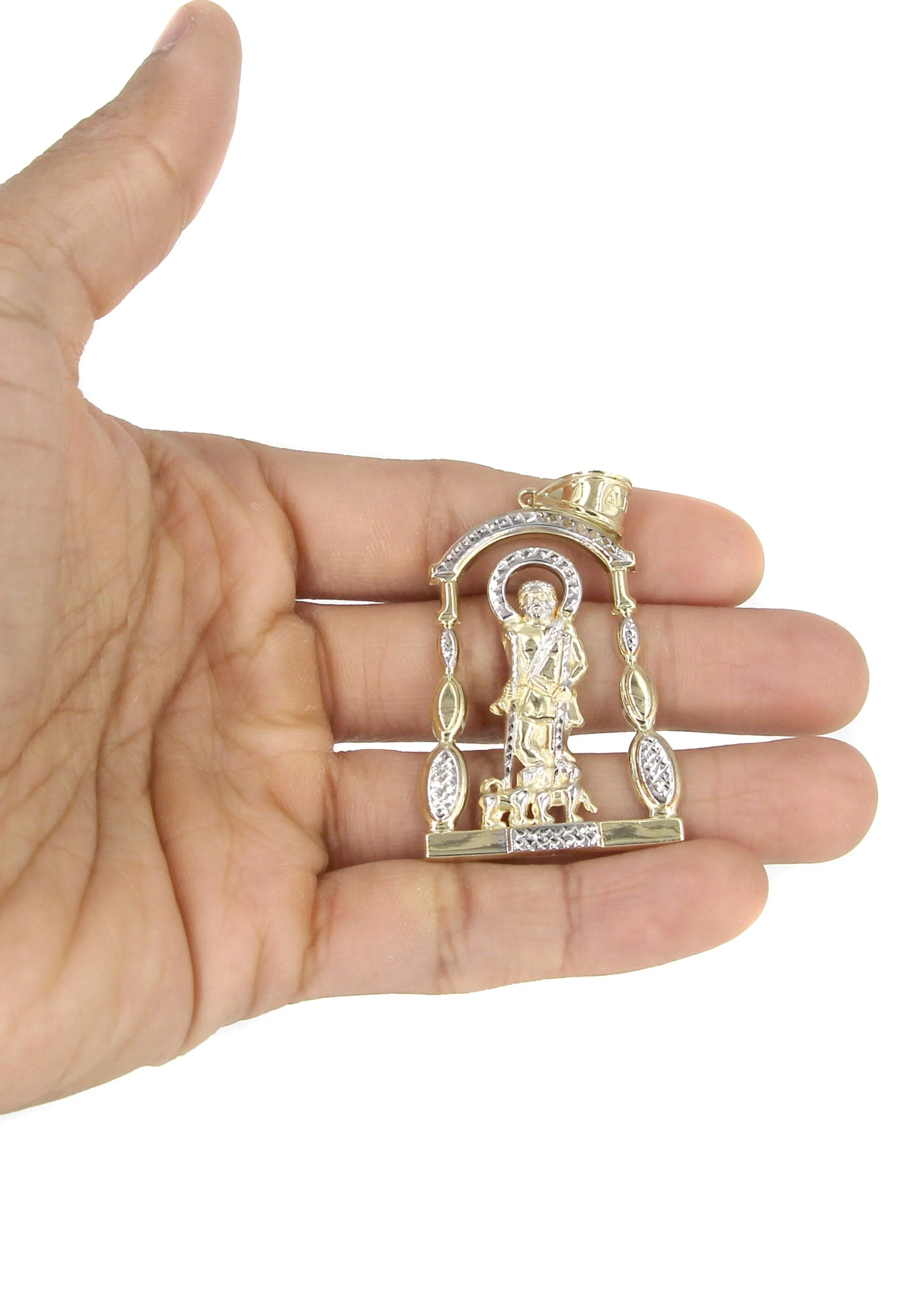 10K Yellow Gold Saint Lazaro Necklace | Appx. 16 Grams - Image 5