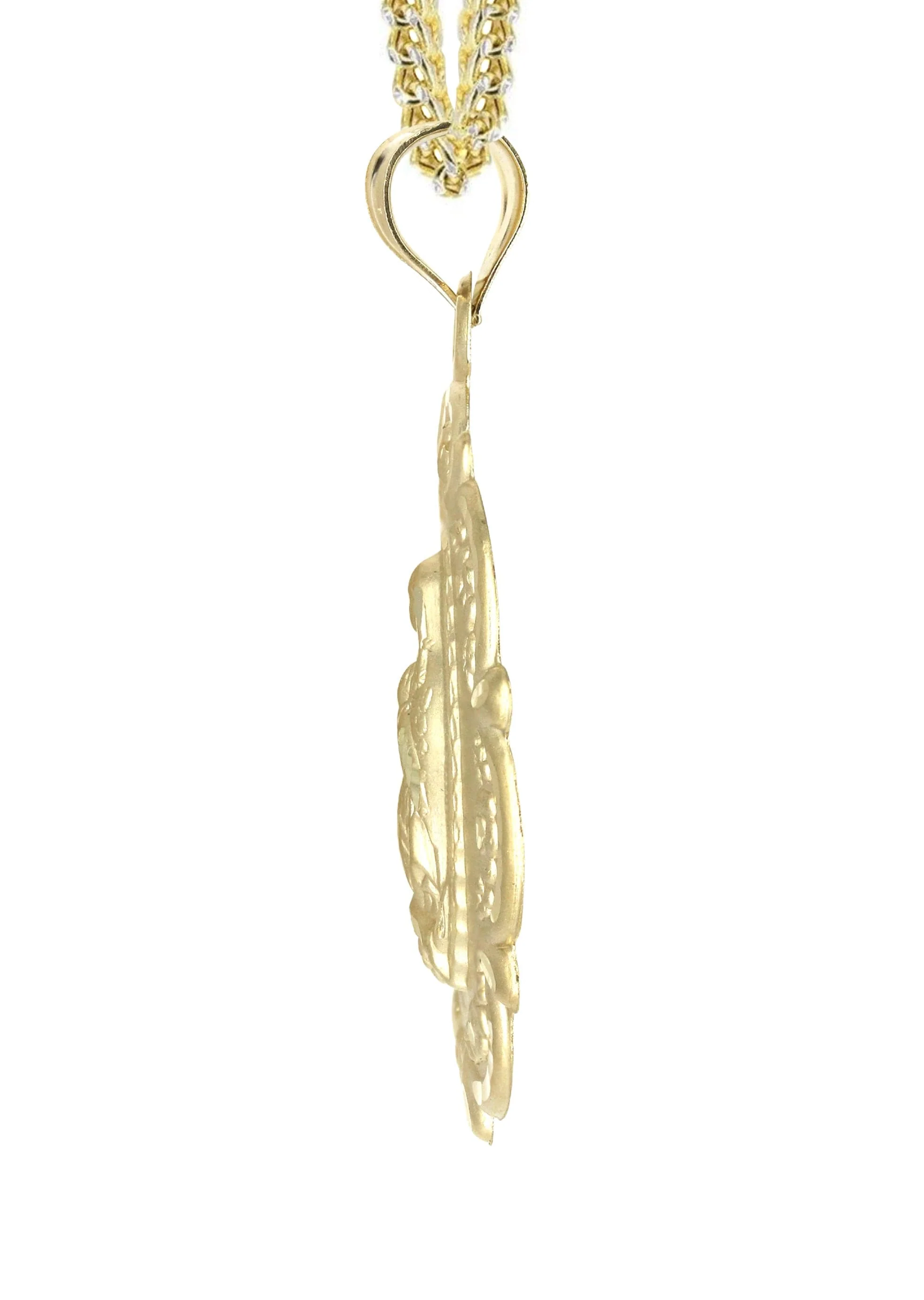 10K Yellow Gold Virgin Mary Necklace | Appx. 15.2 Grams - Image 4