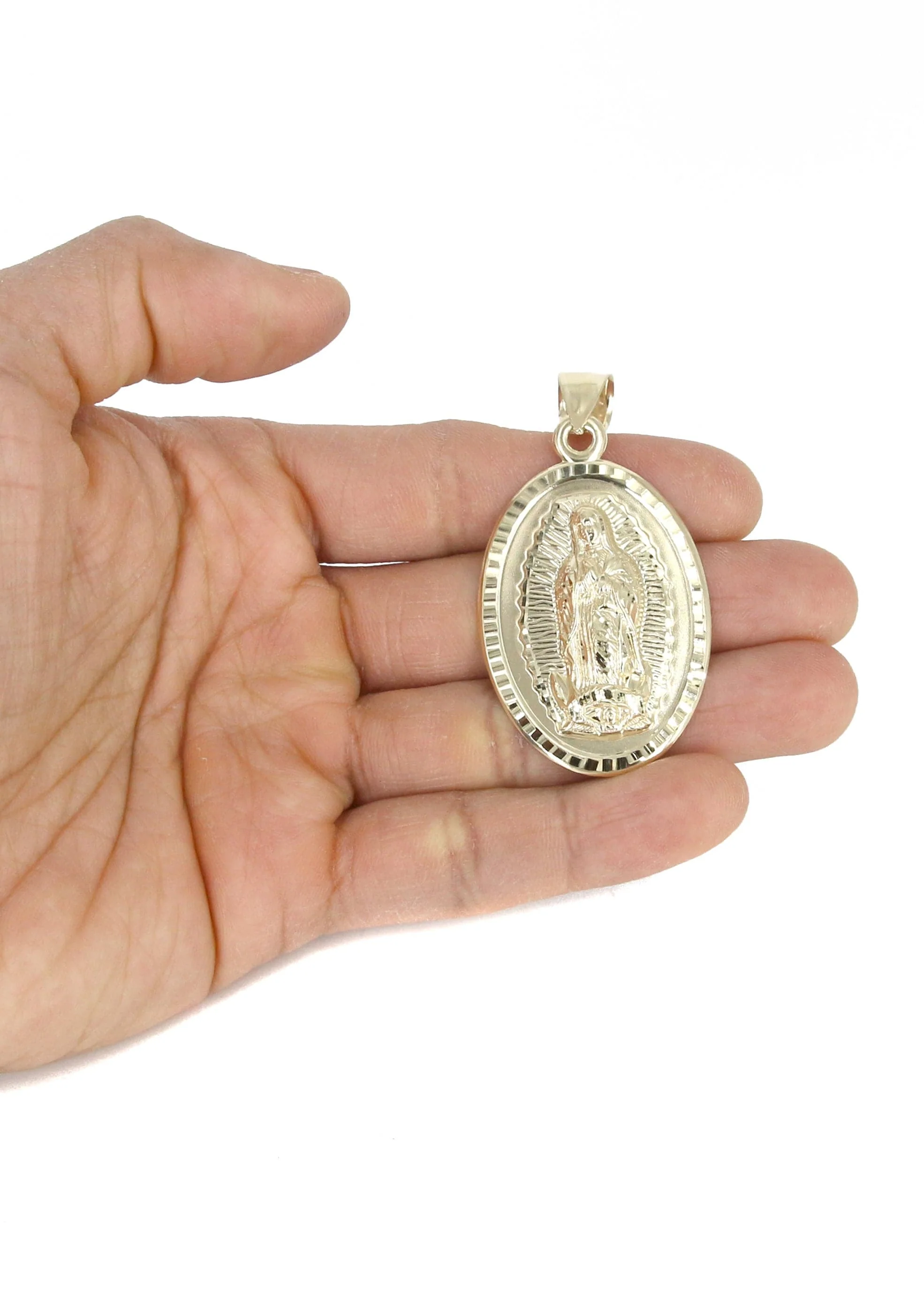 10K Yellow Gold Virgin Mary Necklace | Appx. 15 Grams - Image 5