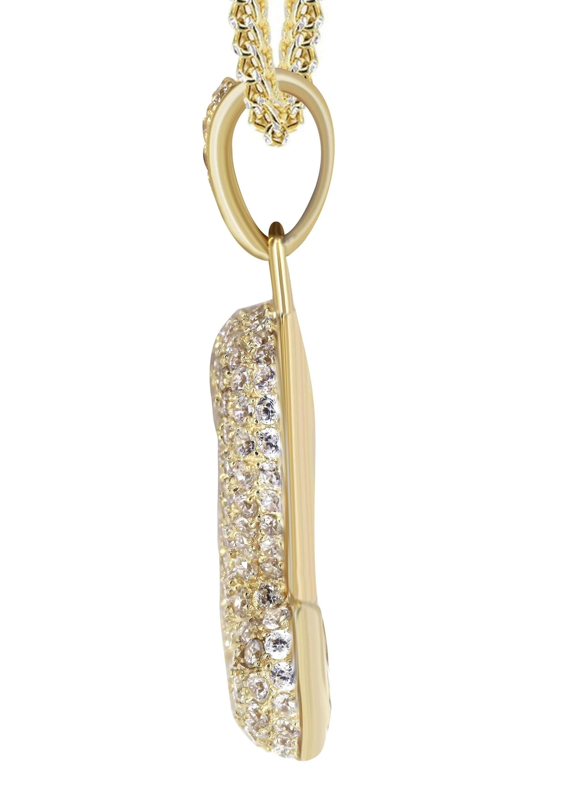 10K Yellow Gold Bubble Letter "Z" CZ Necklace | Appx. 15 Grams - Image 4