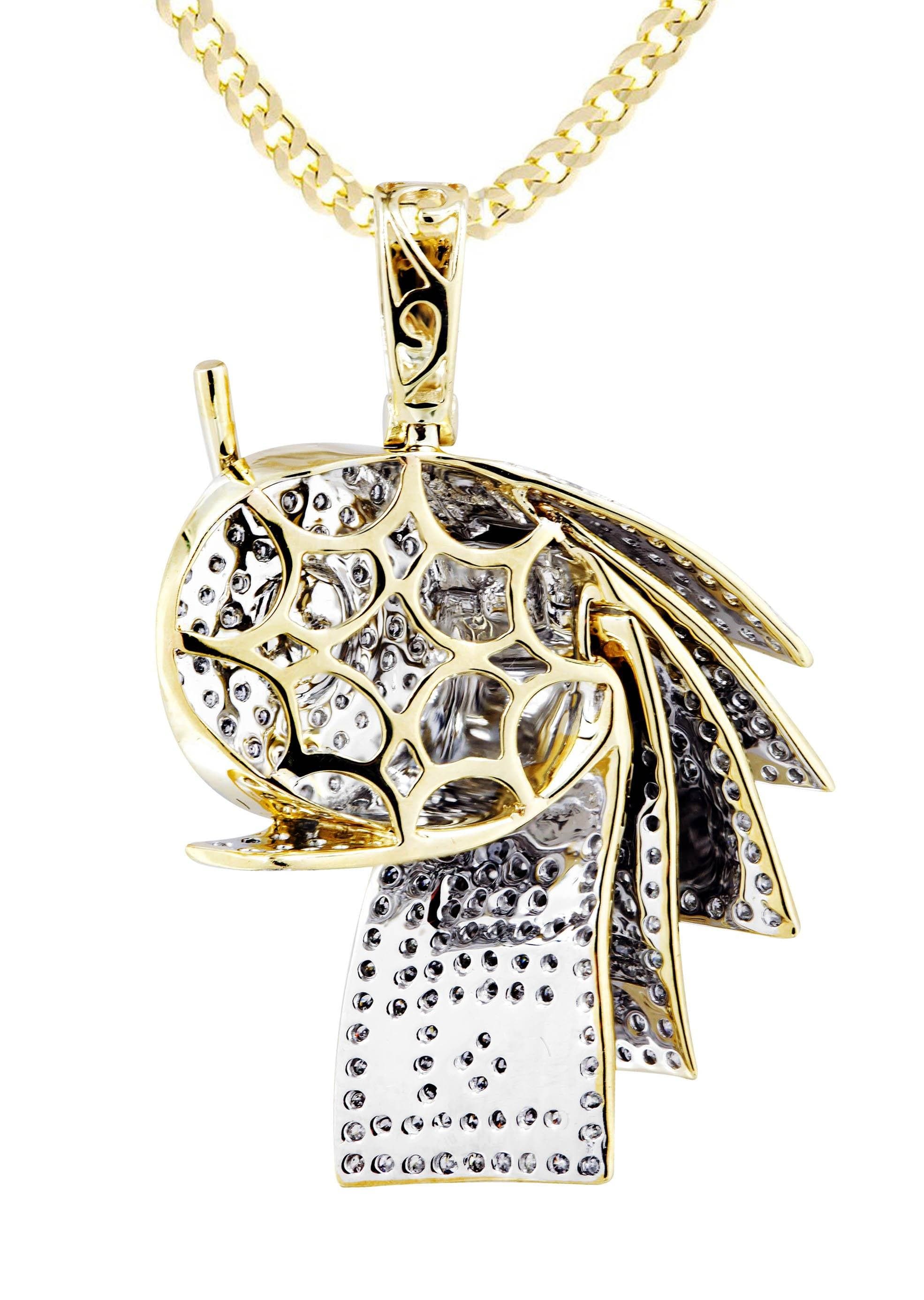 10K Yellow Gold Money Roll Diamond Necklace  | 2.2 Carats - Image 3
