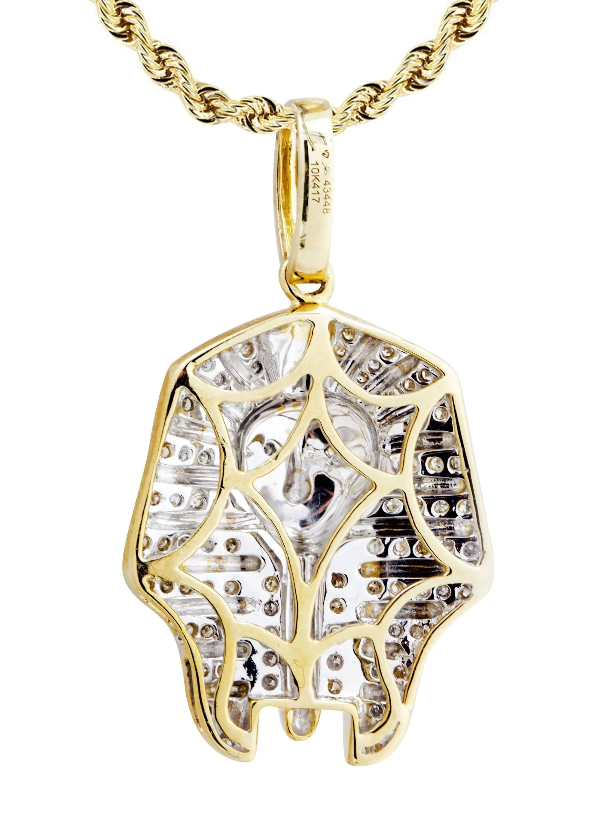 10K Yellow Gold Pharaoh Diamond Necklace | 0.25 Carats - Image 3