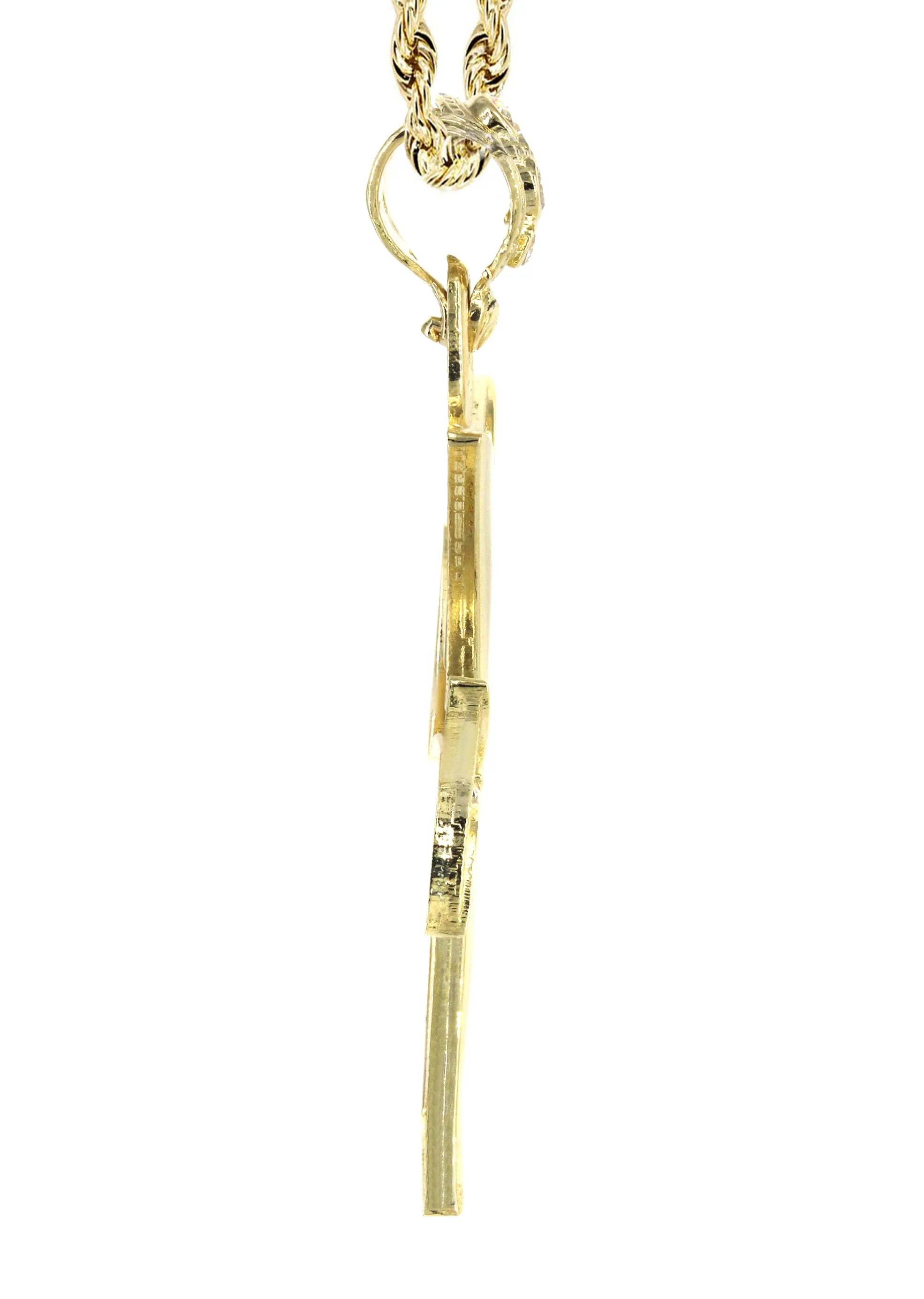 10K Yellow Gold Cross Necklace | Appx. 17.2 Grams - Image 4