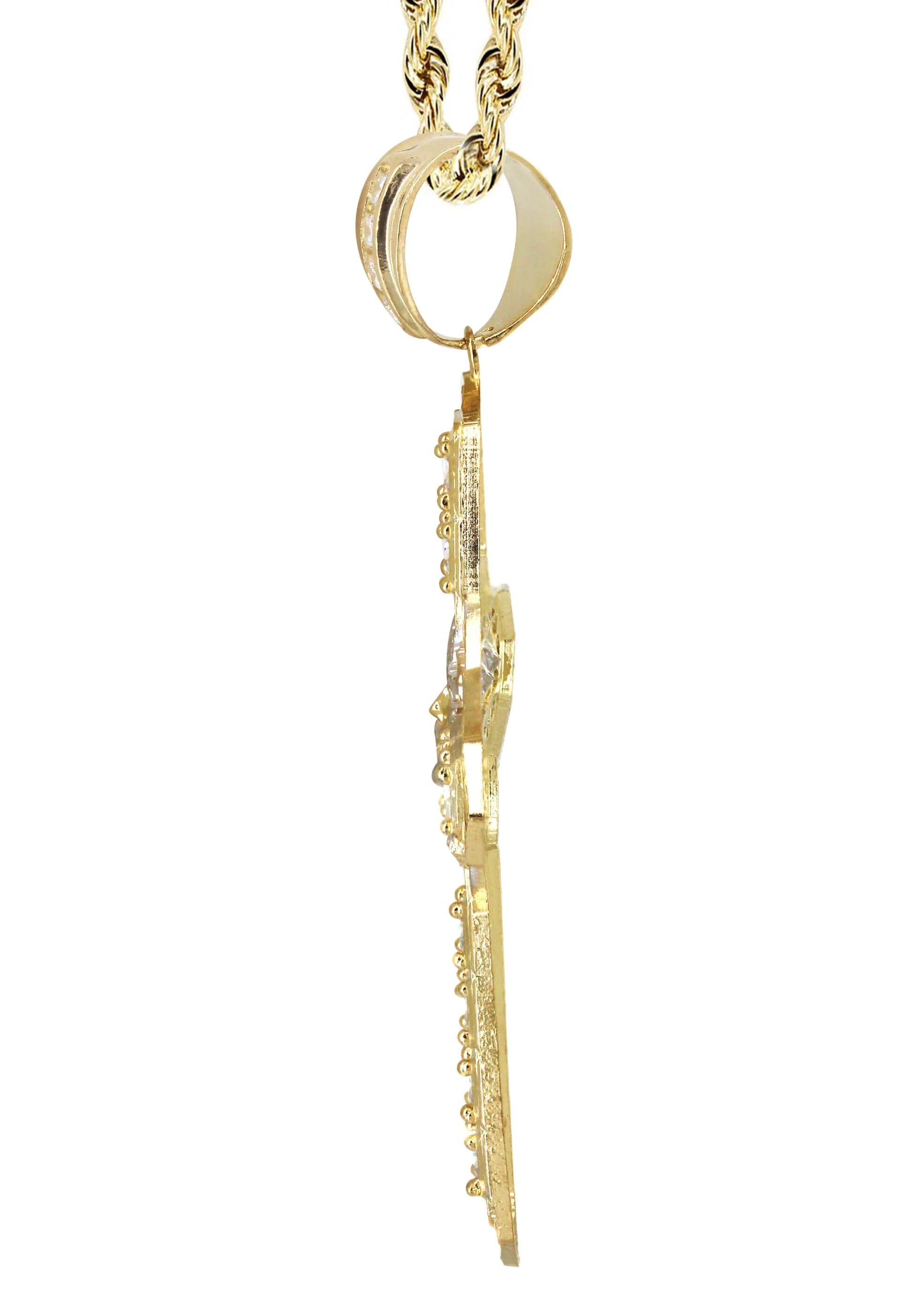 10K Yellow Gold Cross Necklace | Appx. 24.7 Grams - Image 4