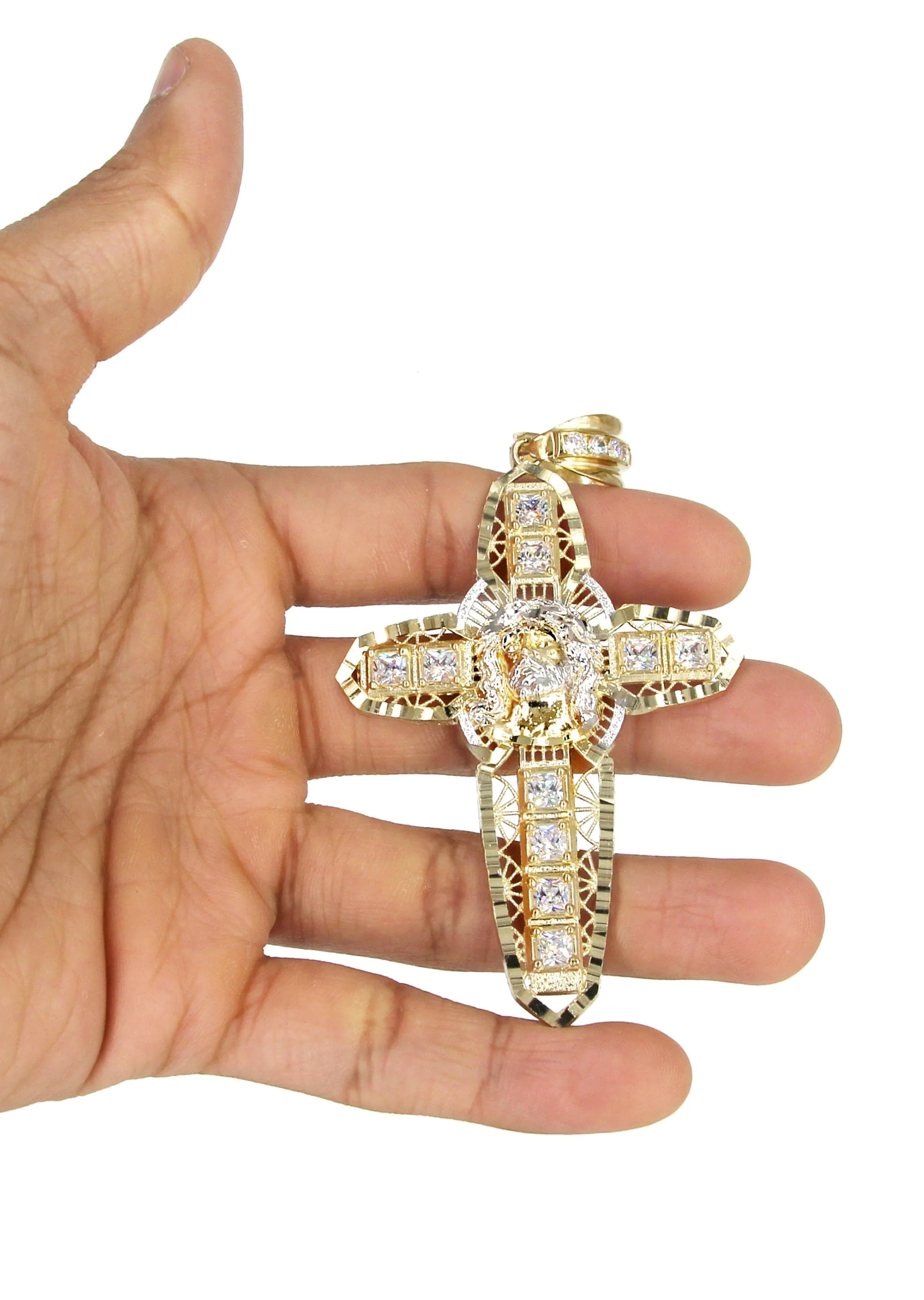 10K Yellow Gold Cross Necklace | Appx. 24.7 Grams - Image 5