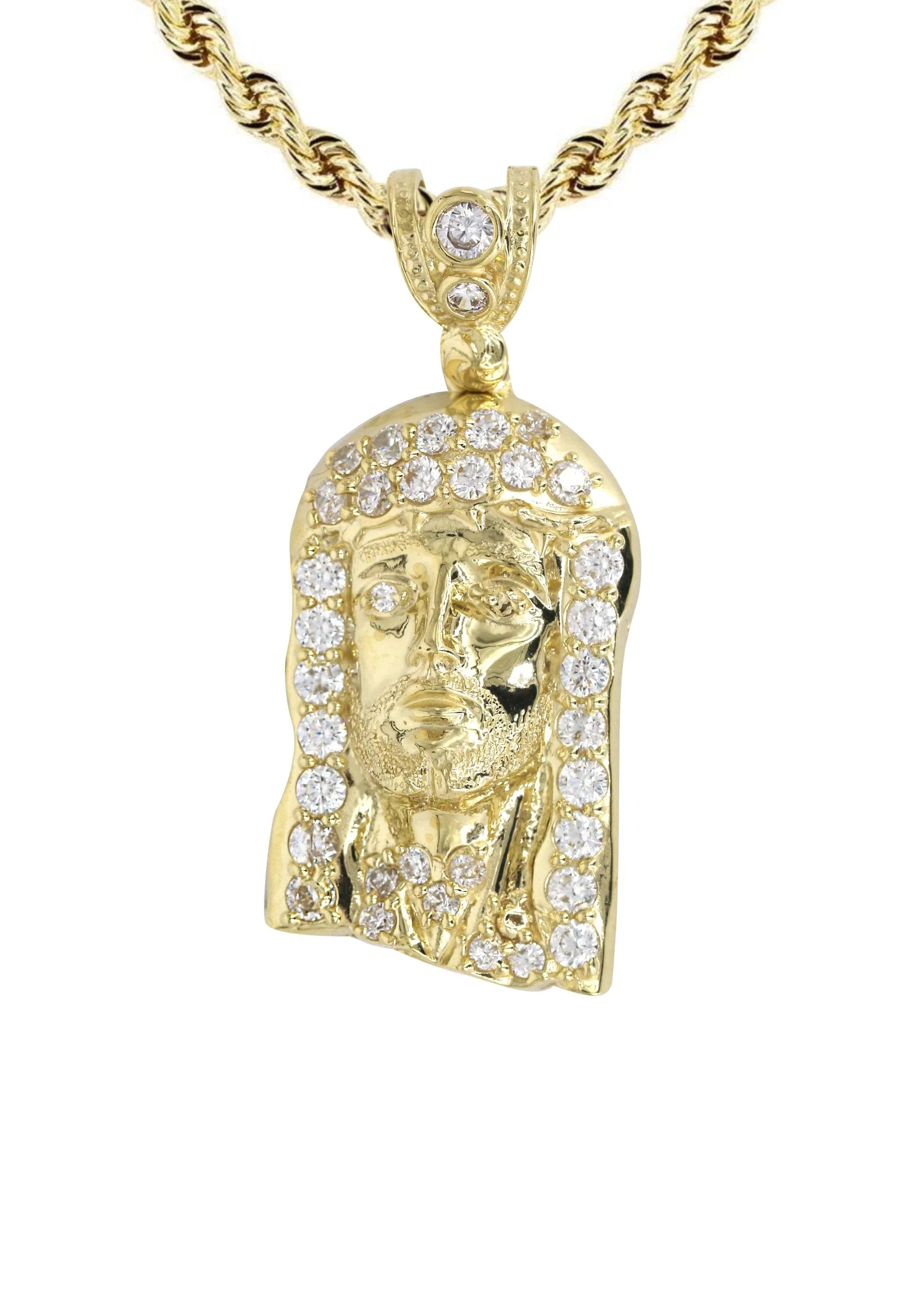 10K Yellow Gold Jesus Piece Necklace | Appx. 13.5 Grams - Image 2