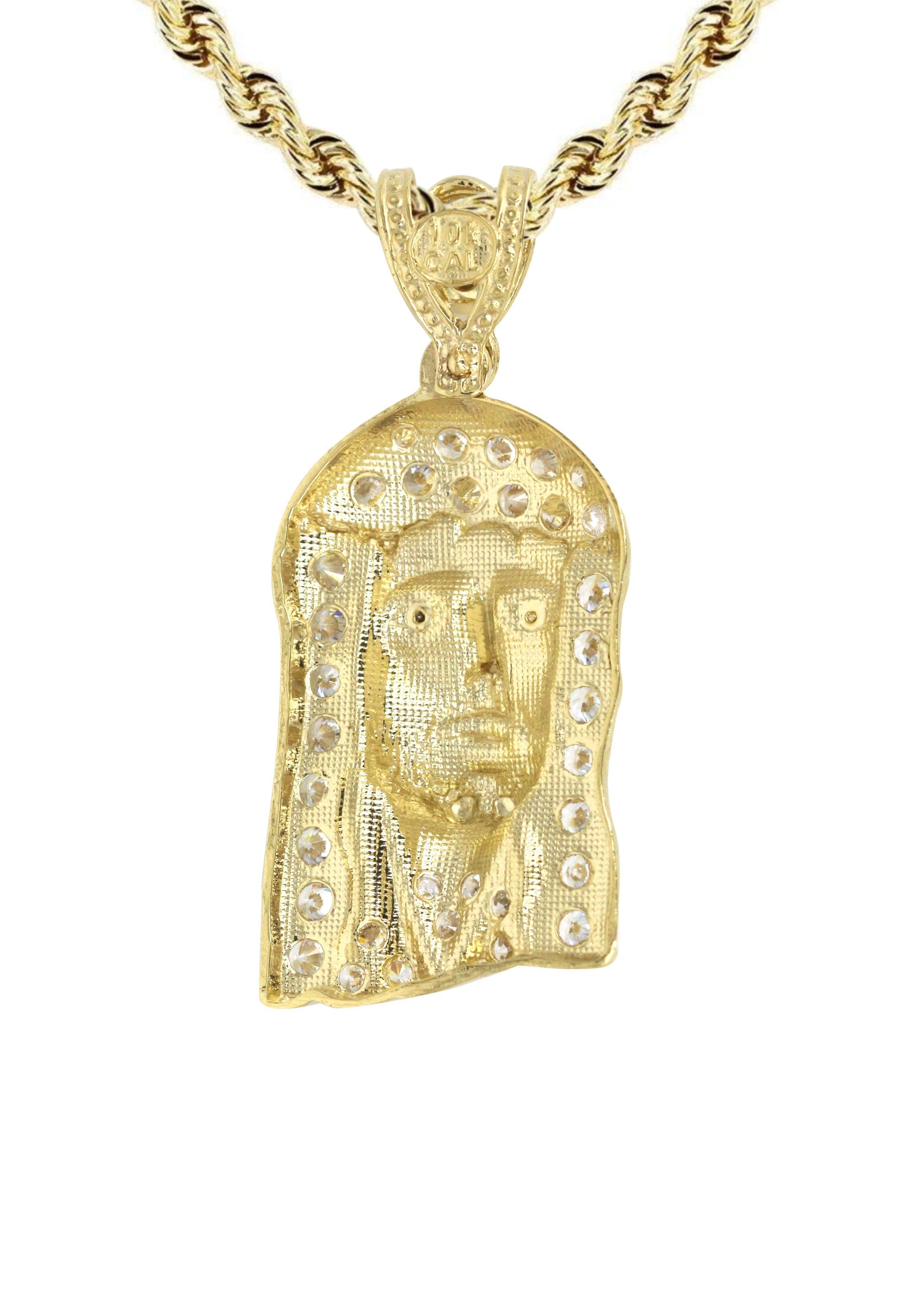 10K Yellow Gold Jesus Piece Necklace | Appx. 13.5 Grams - Image 3