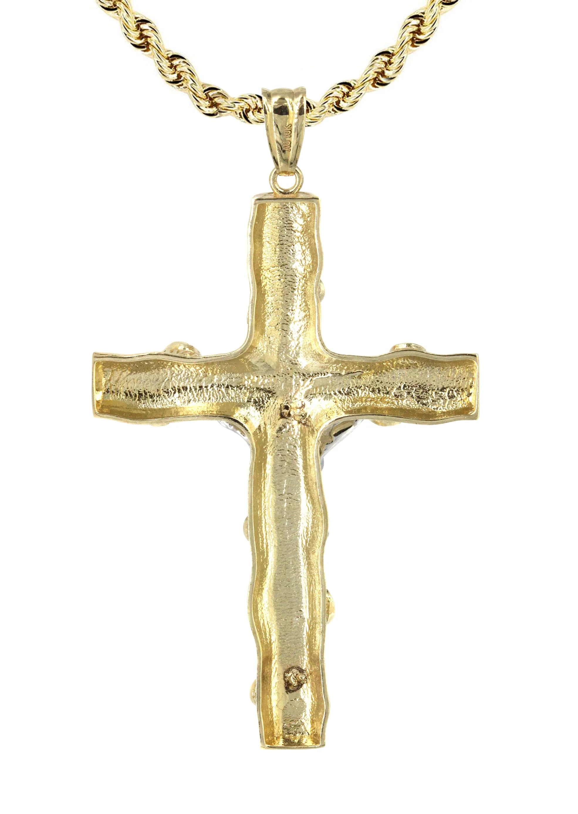 10K Yellow Gold Cross / Crucifix Necklace | Appx. 17.7 Grams - Image 3
