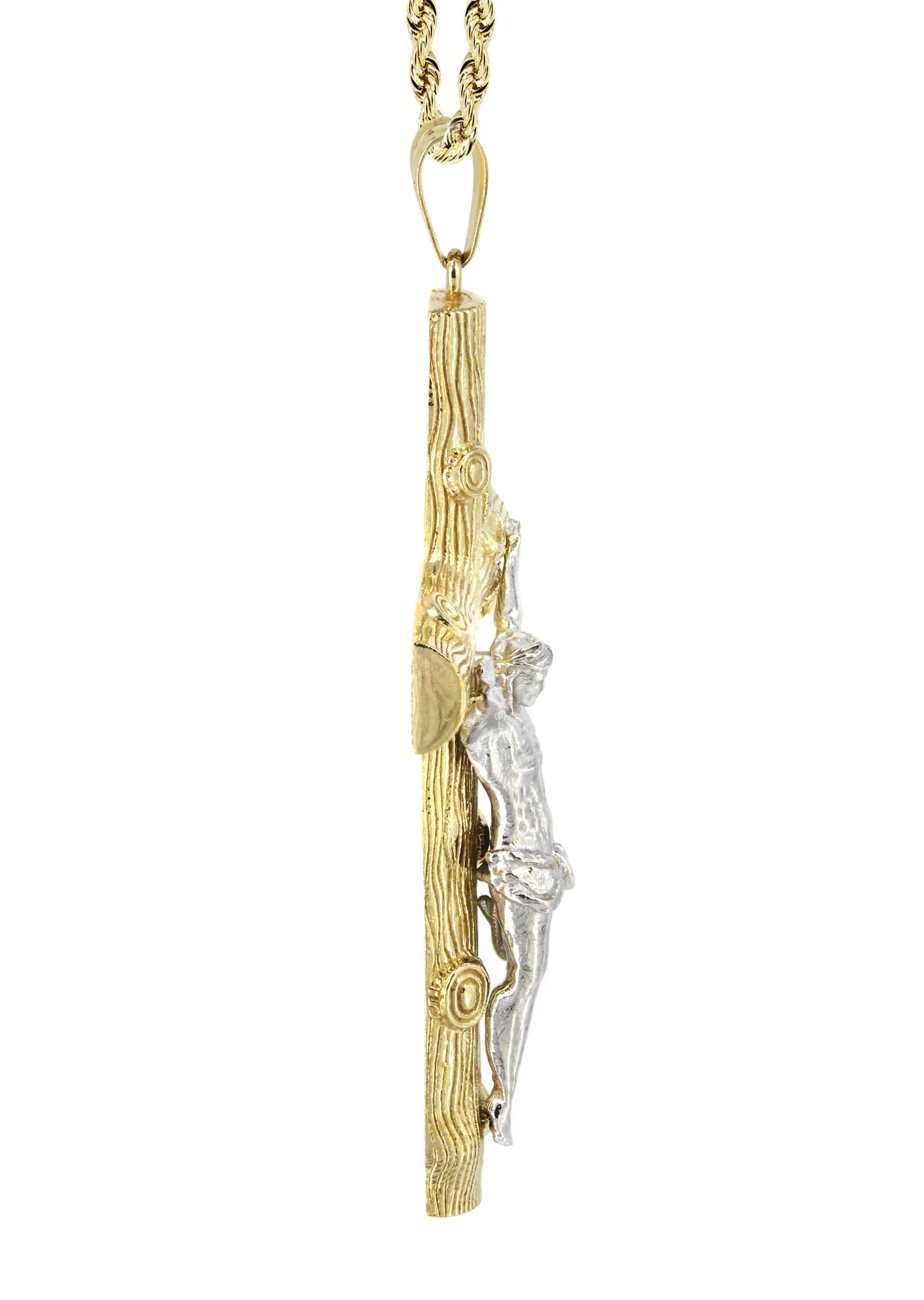 10K Yellow Gold Cross / Crucifix Necklace | Appx. 17.7 Grams - Image 4