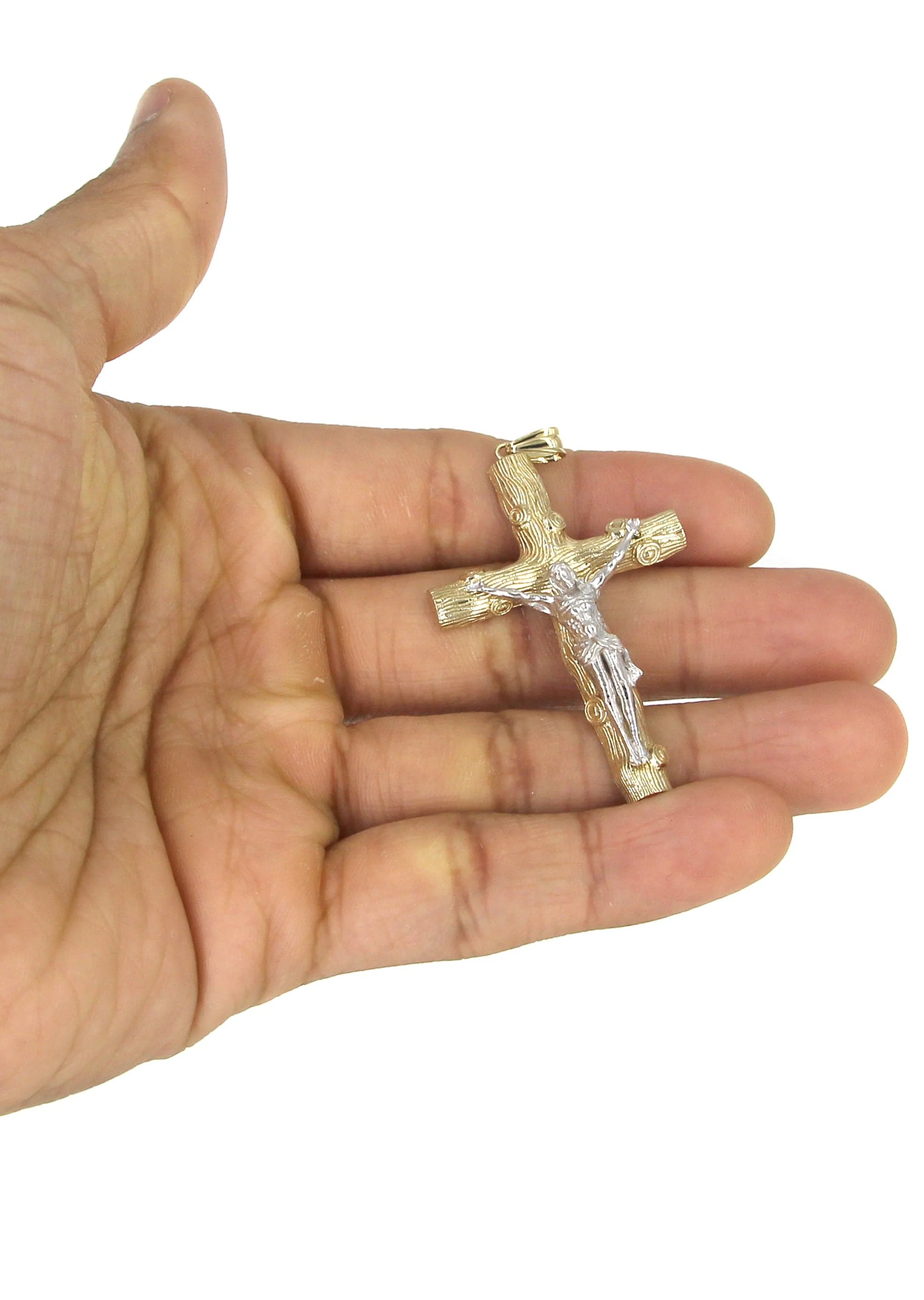 10K Yellow Gold Cross / Crucifix Necklace | Appx. 17.7 Grams - Image 5