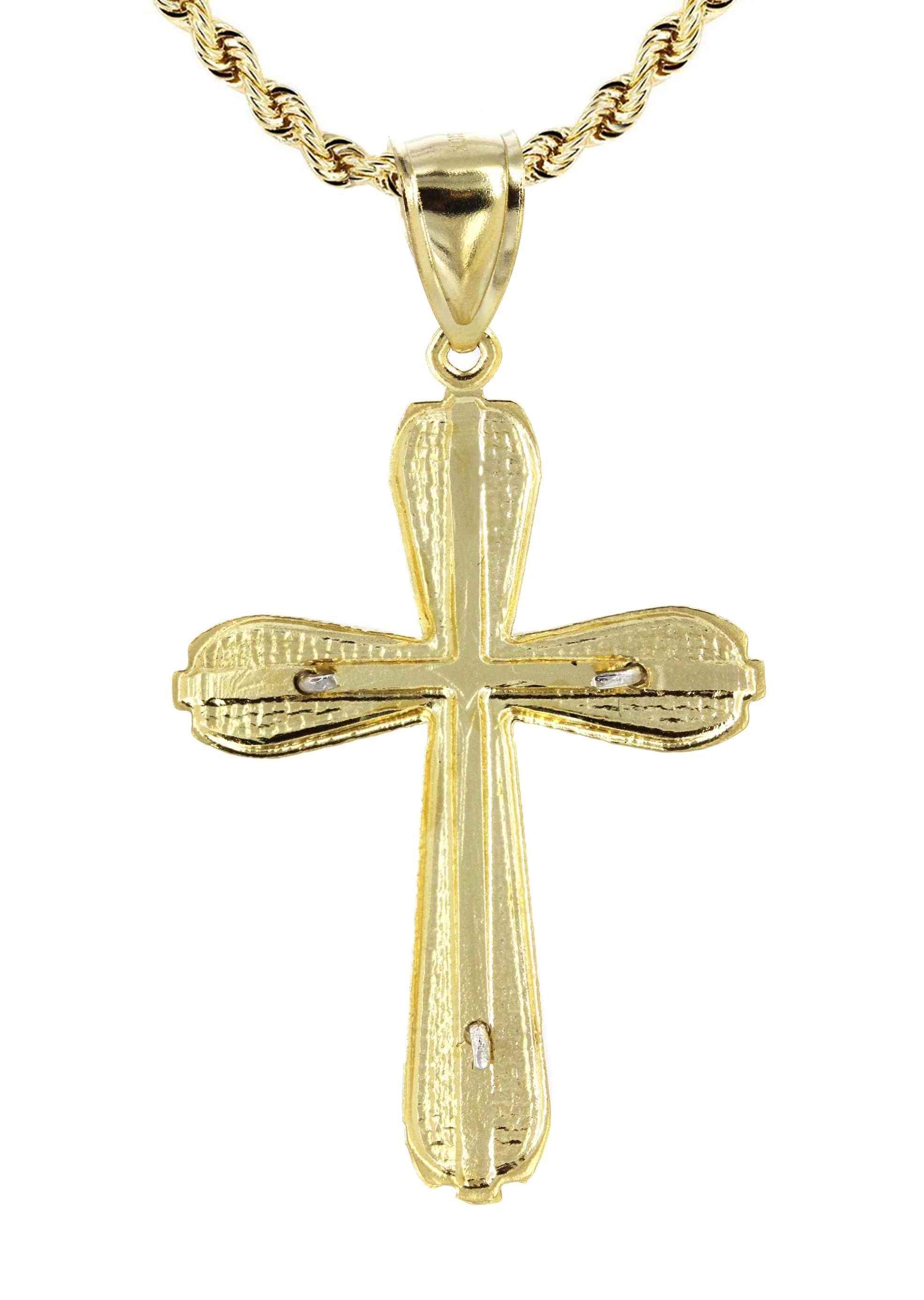 10K Yellow Gold Cross / Crucifix Necklace | Appx. 13.7 Grams - Image 3
