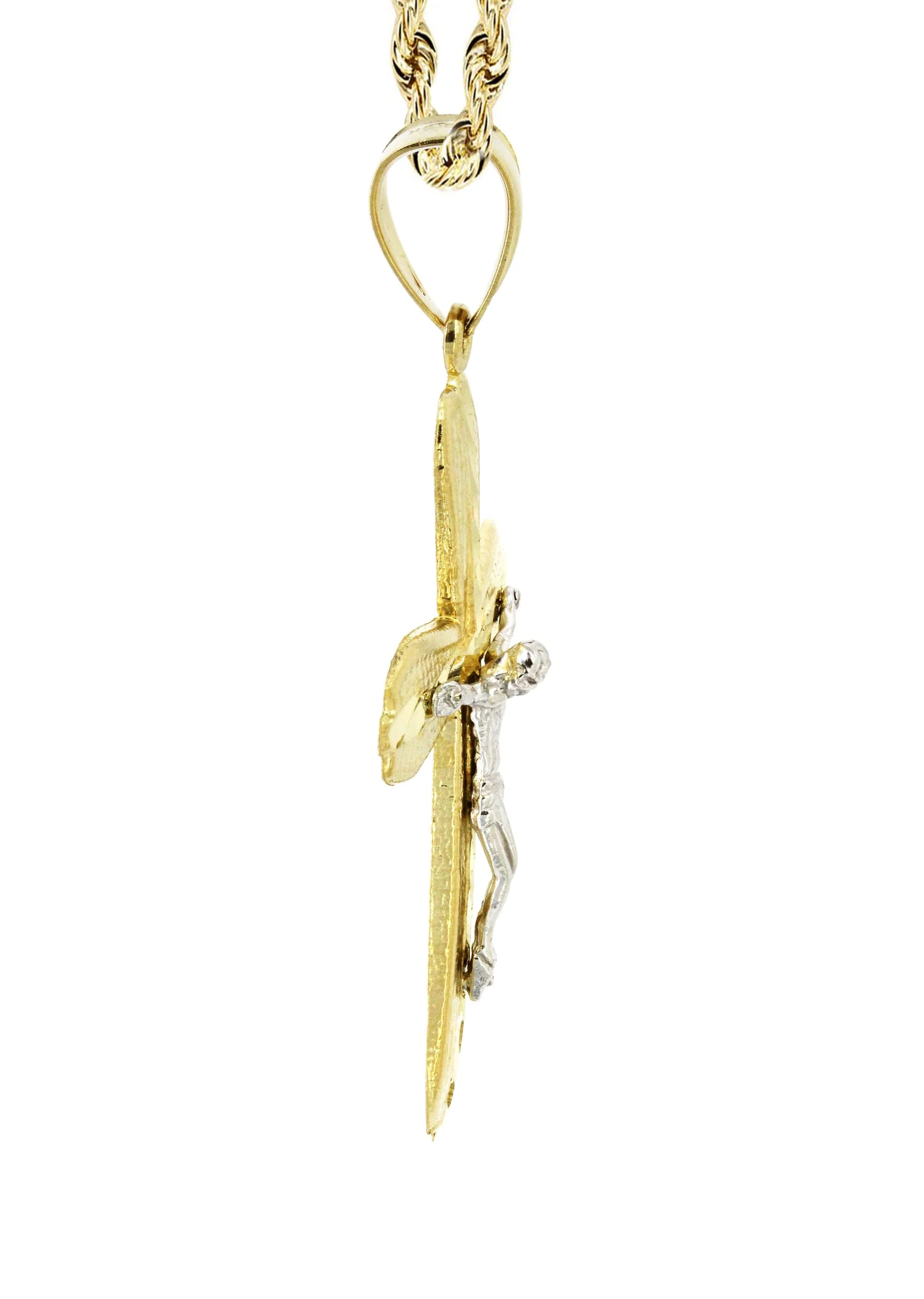10K Yellow Gold Cross / Crucifix Necklace | Appx. 13.7 Grams - Image 4