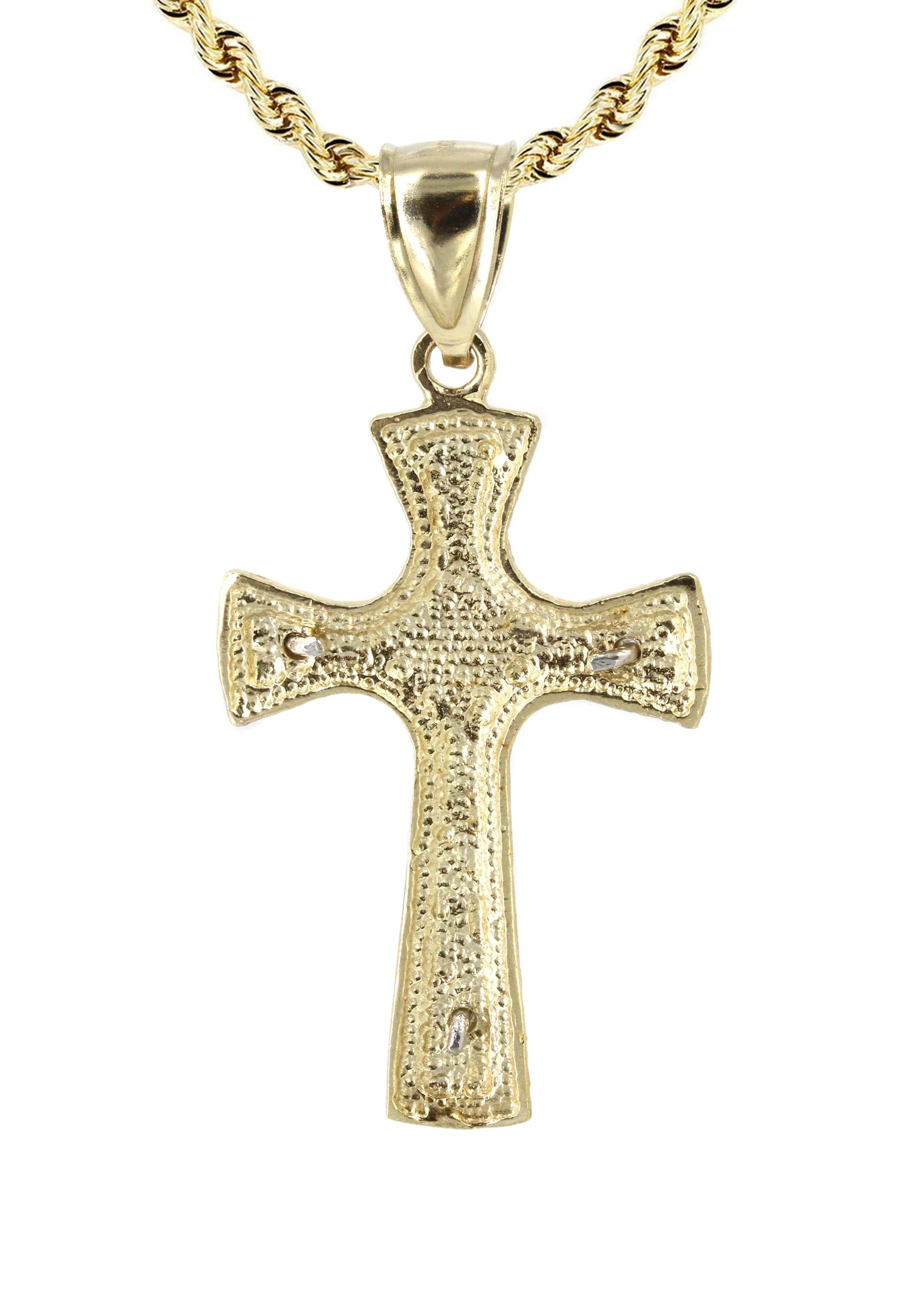10K Yellow Gold Cross / Crucifix Necklace | Appx. 14.4 Grams - Image 3