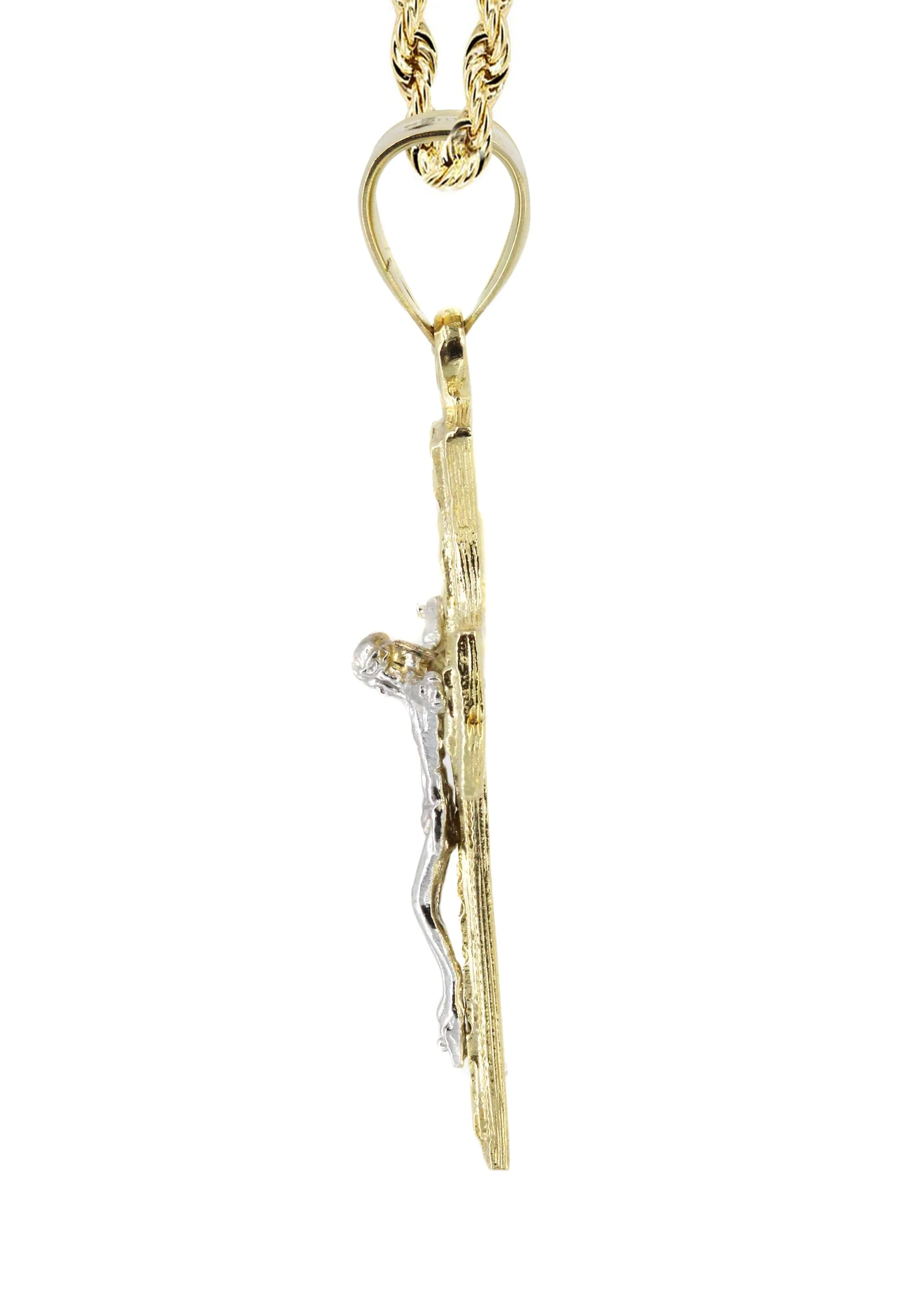 10K Yellow Gold Cross / Crucifix Necklace | Appx. 14.4 Grams - Image 4