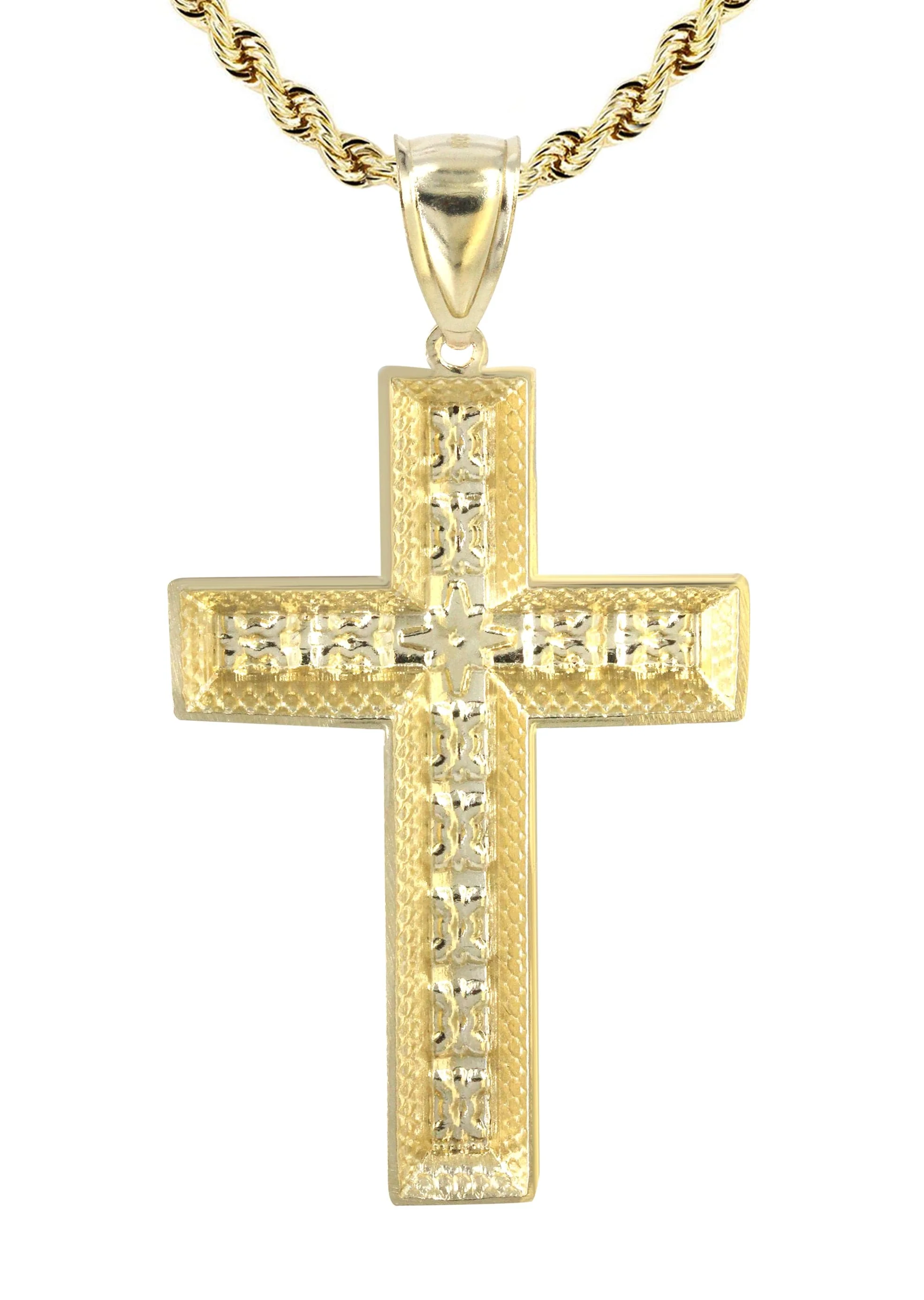 10K Yellow Gold Cross Necklace | Appx. 15.7 Grams - Image 3