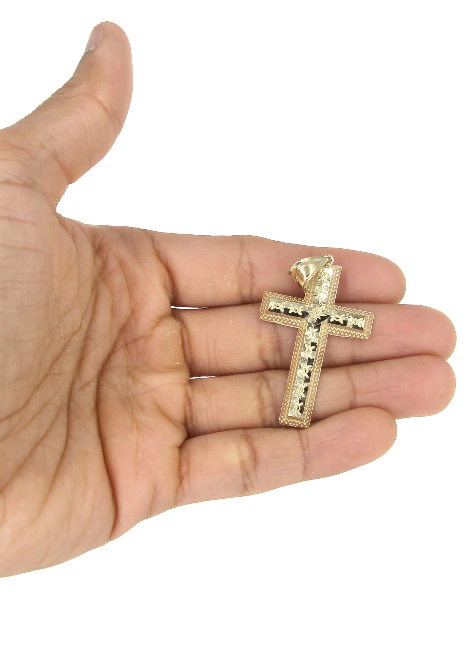 10K Yellow Gold Cross Necklace | Appx. 15.7 Grams - Image 5