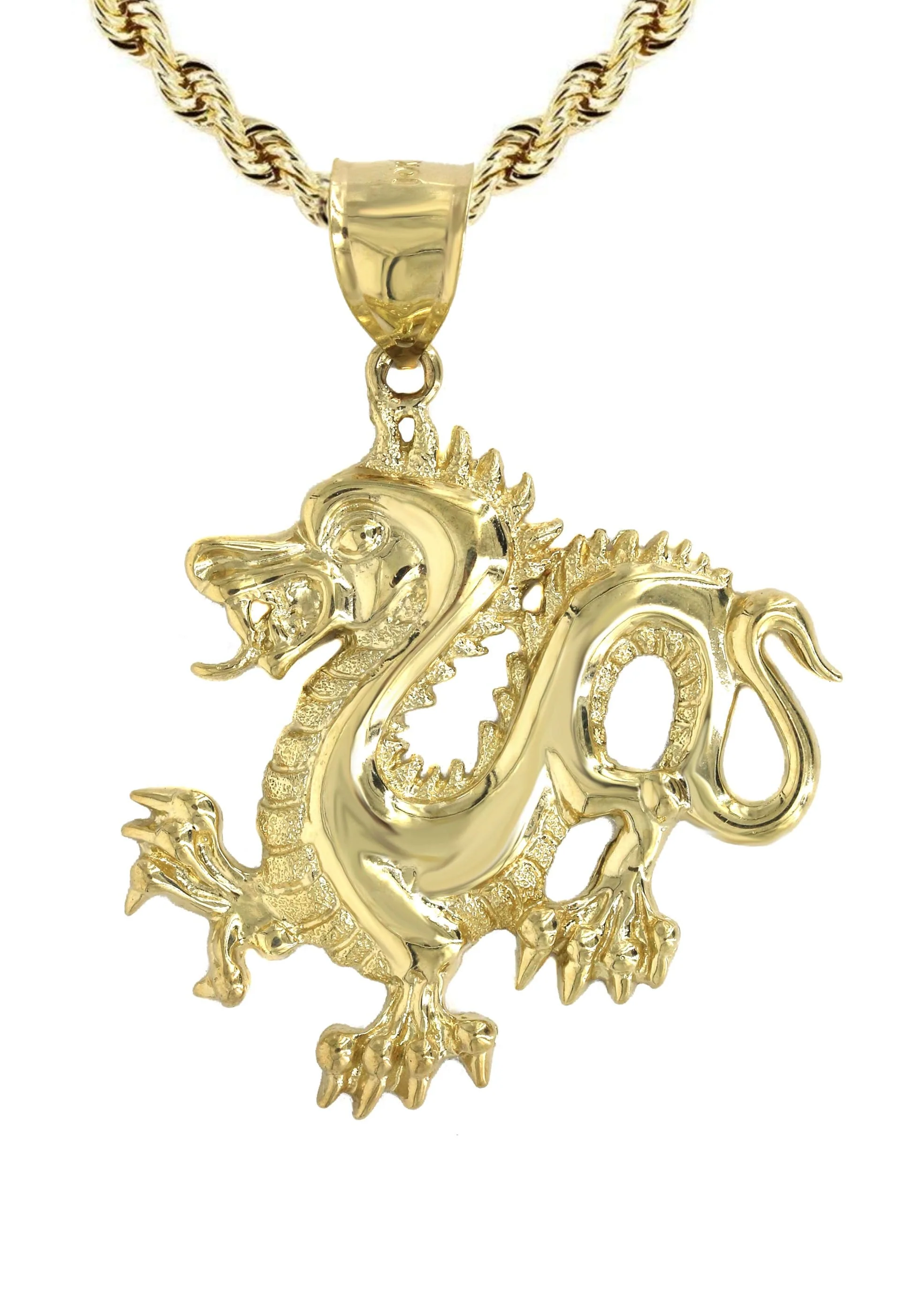 10K Yellow Gold Dragon Necklace | Appx. 18.9 Grams - Image 2