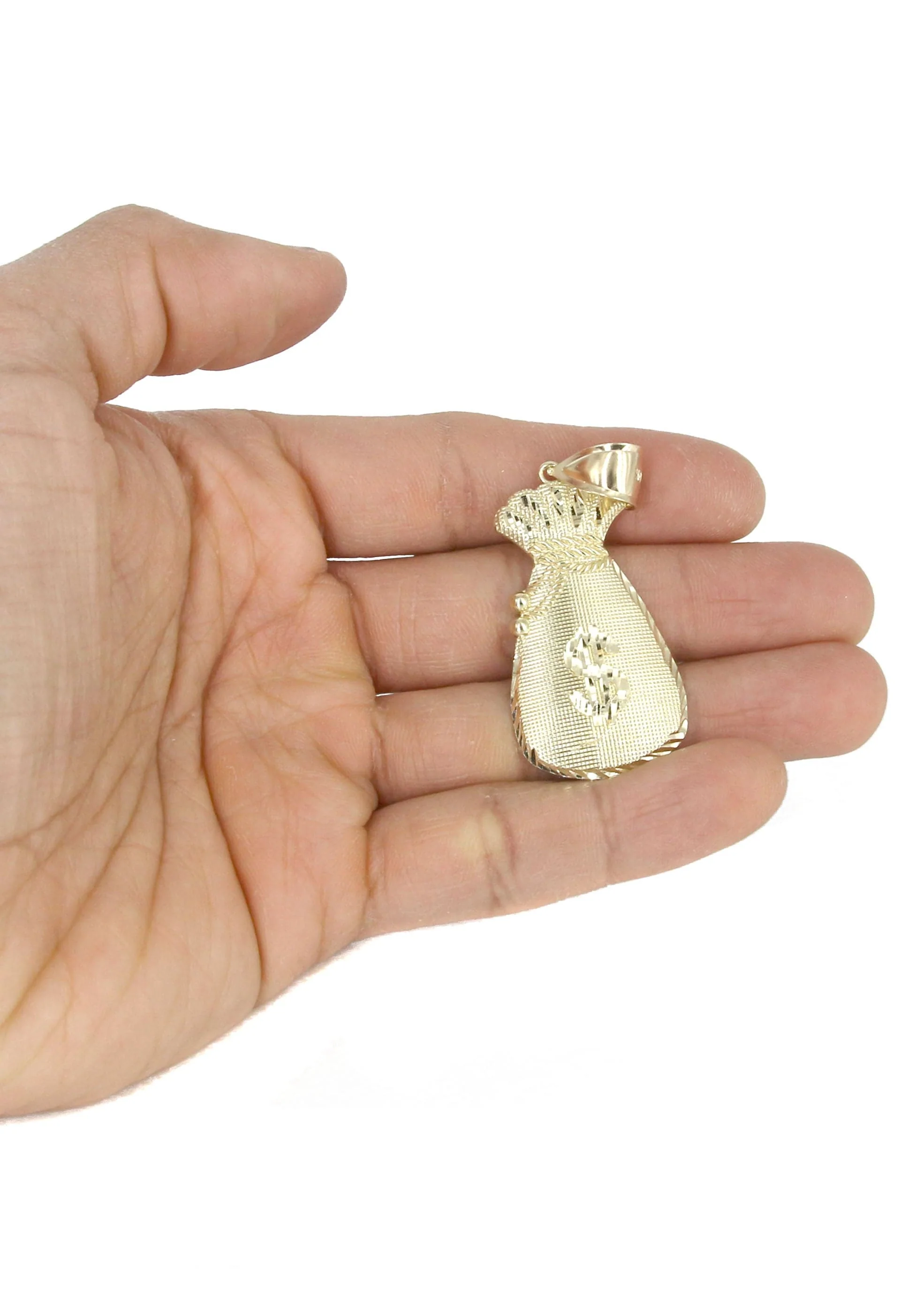 10K Yellow Gold Money Bag Necklace | Appx. 16.4 Grams - Image 5