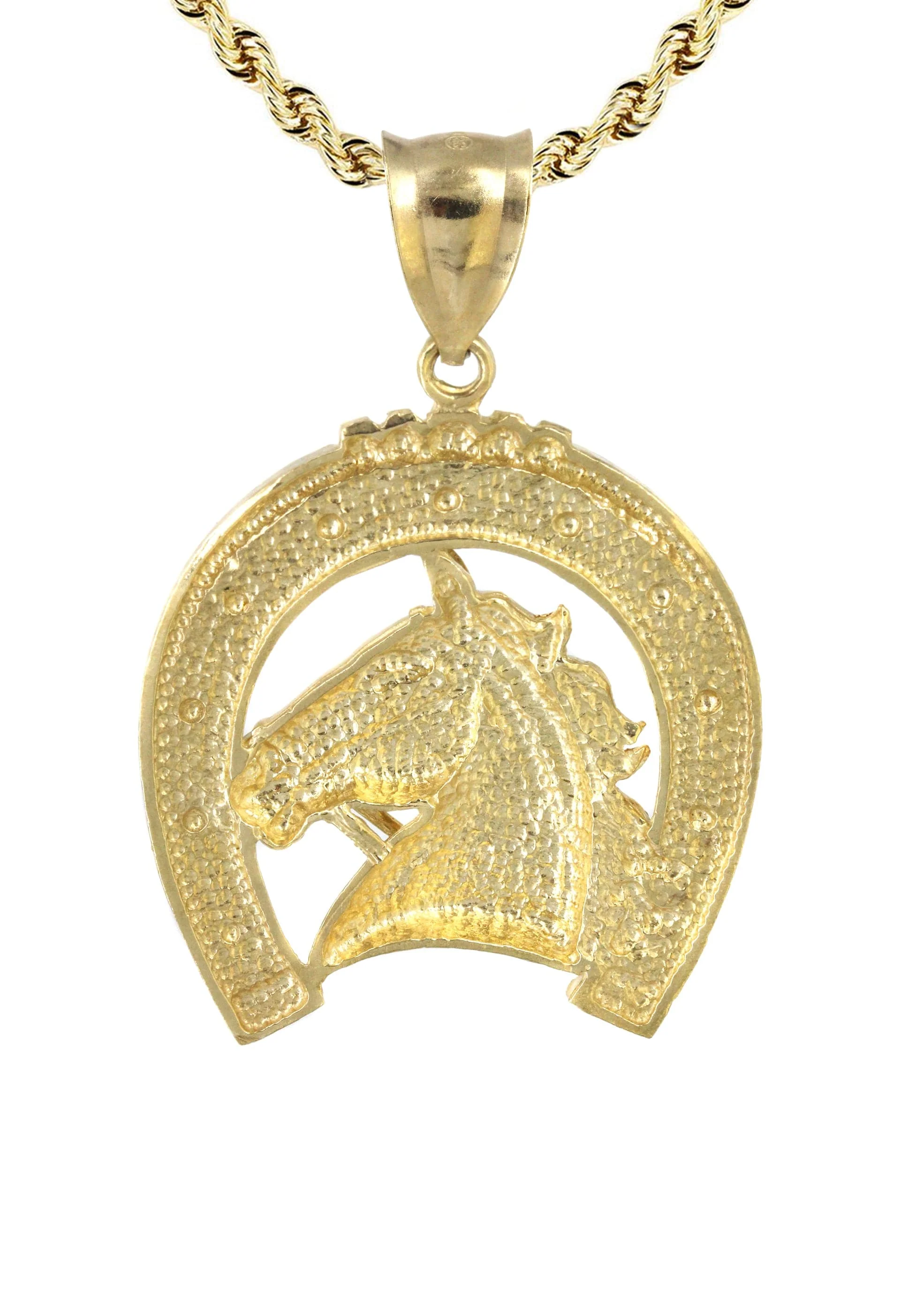 10K Yellow Gold Horse Necklace | Appx. 21.1 Grams - Image 3
