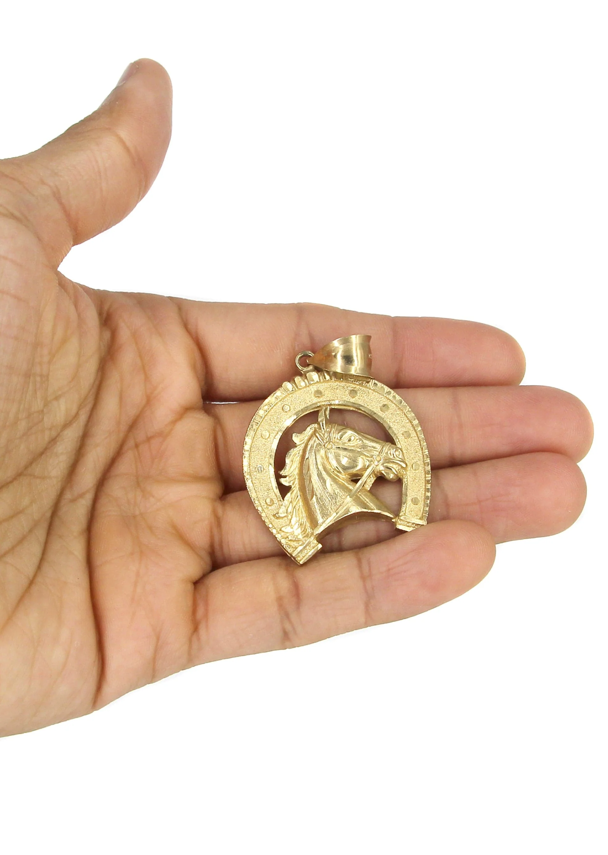 10K Yellow Gold Horse Necklace | Appx. 21.1 Grams - Image 5